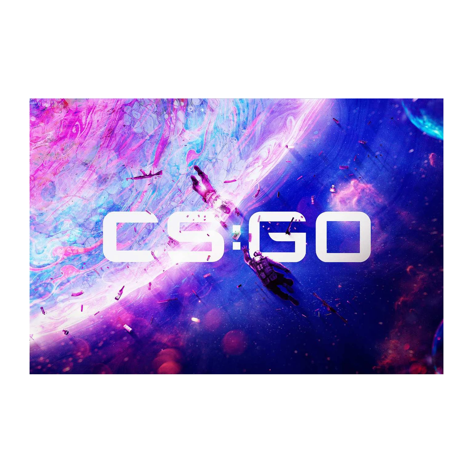 Epic CS:GO Space Battle Wall Art