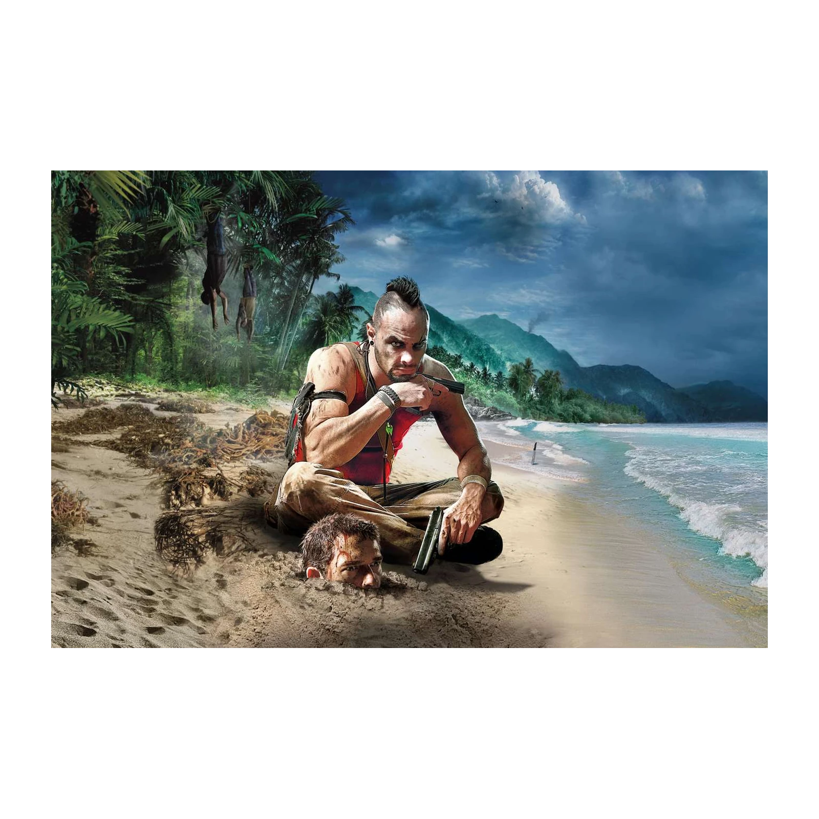 Intense Island Warrior Wall Art
