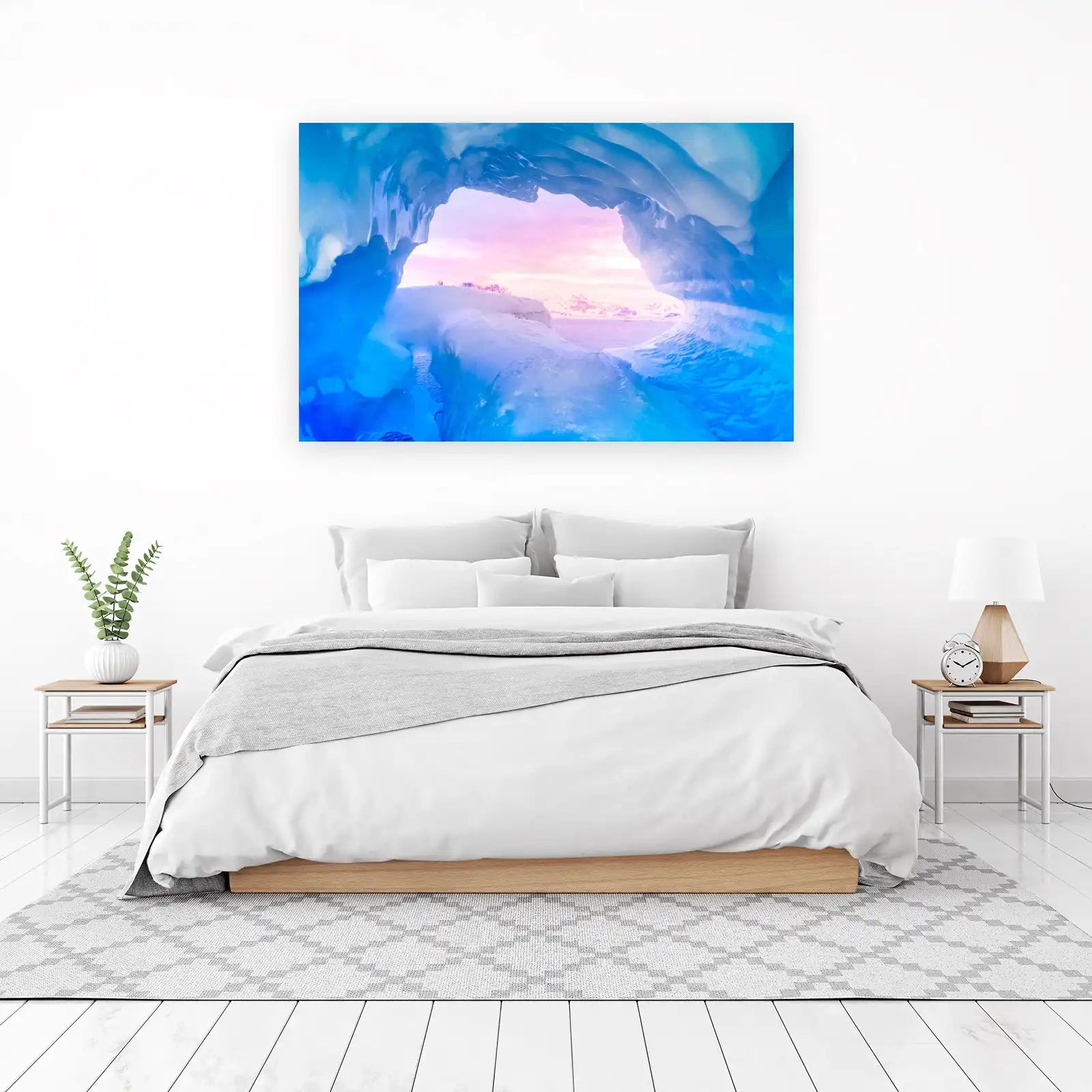 Arctic Ice Cave Sunset Wall Art