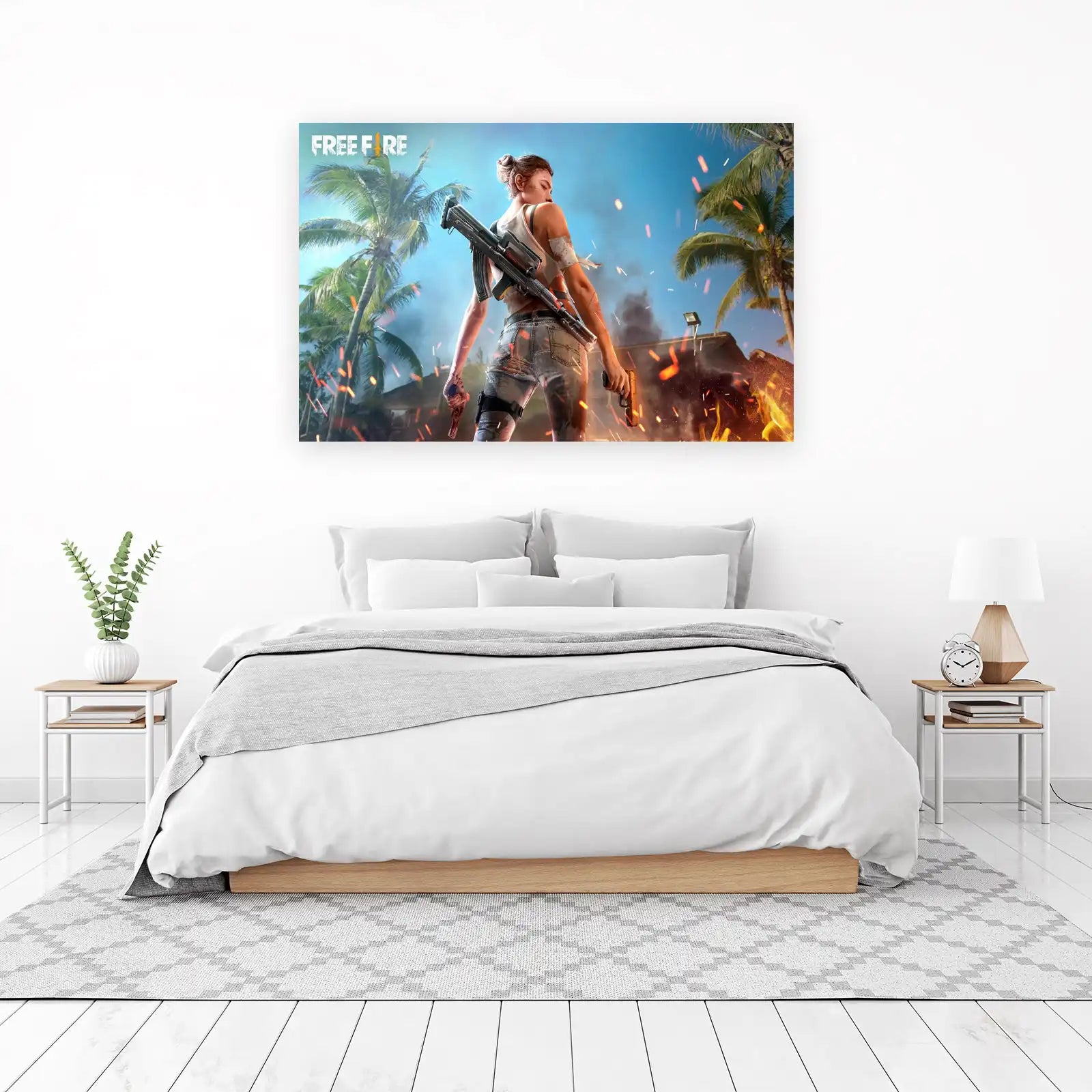 Gaming Warrior Tropical Action Wall Art