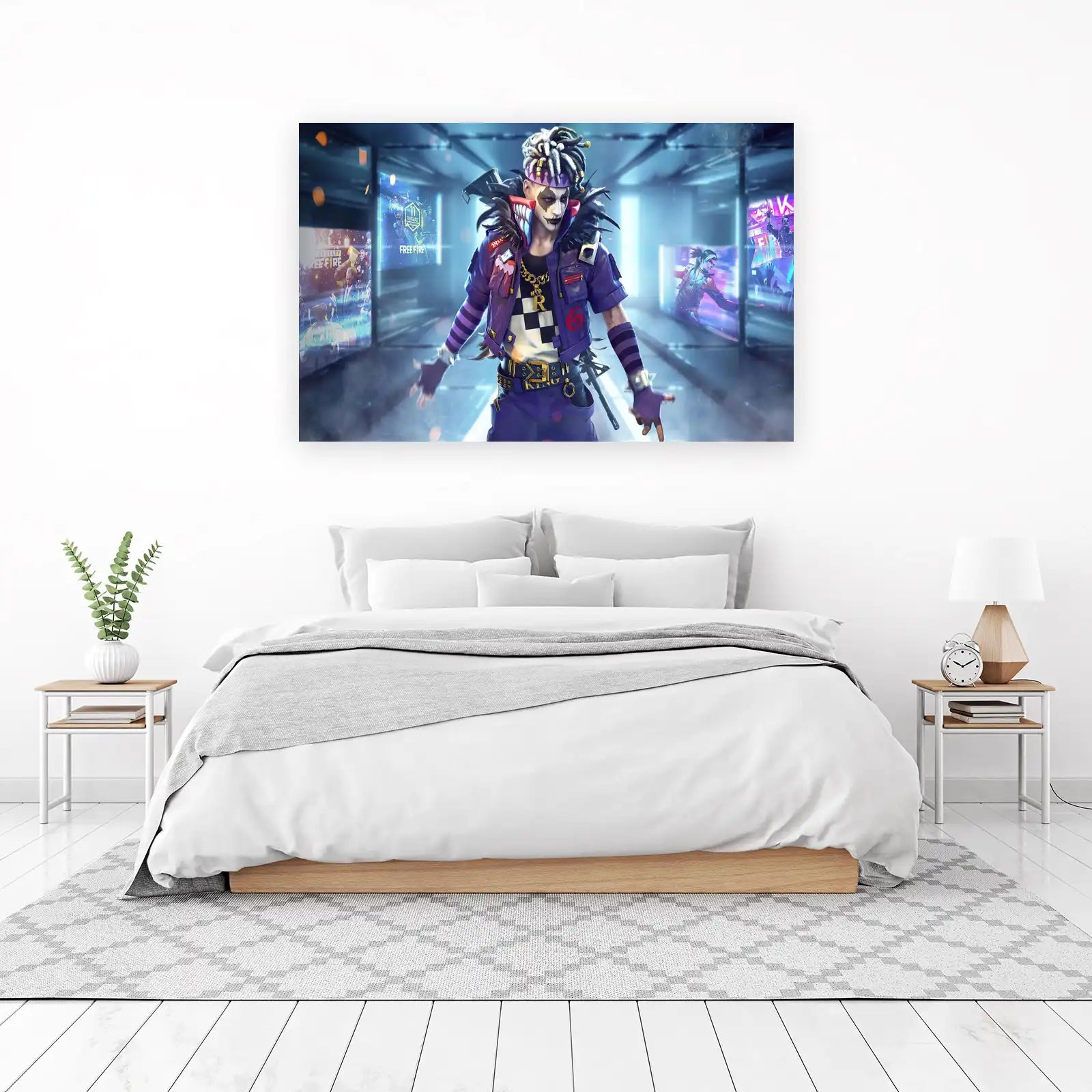 Epic Gamer Character "King" Free Fire Wall Art