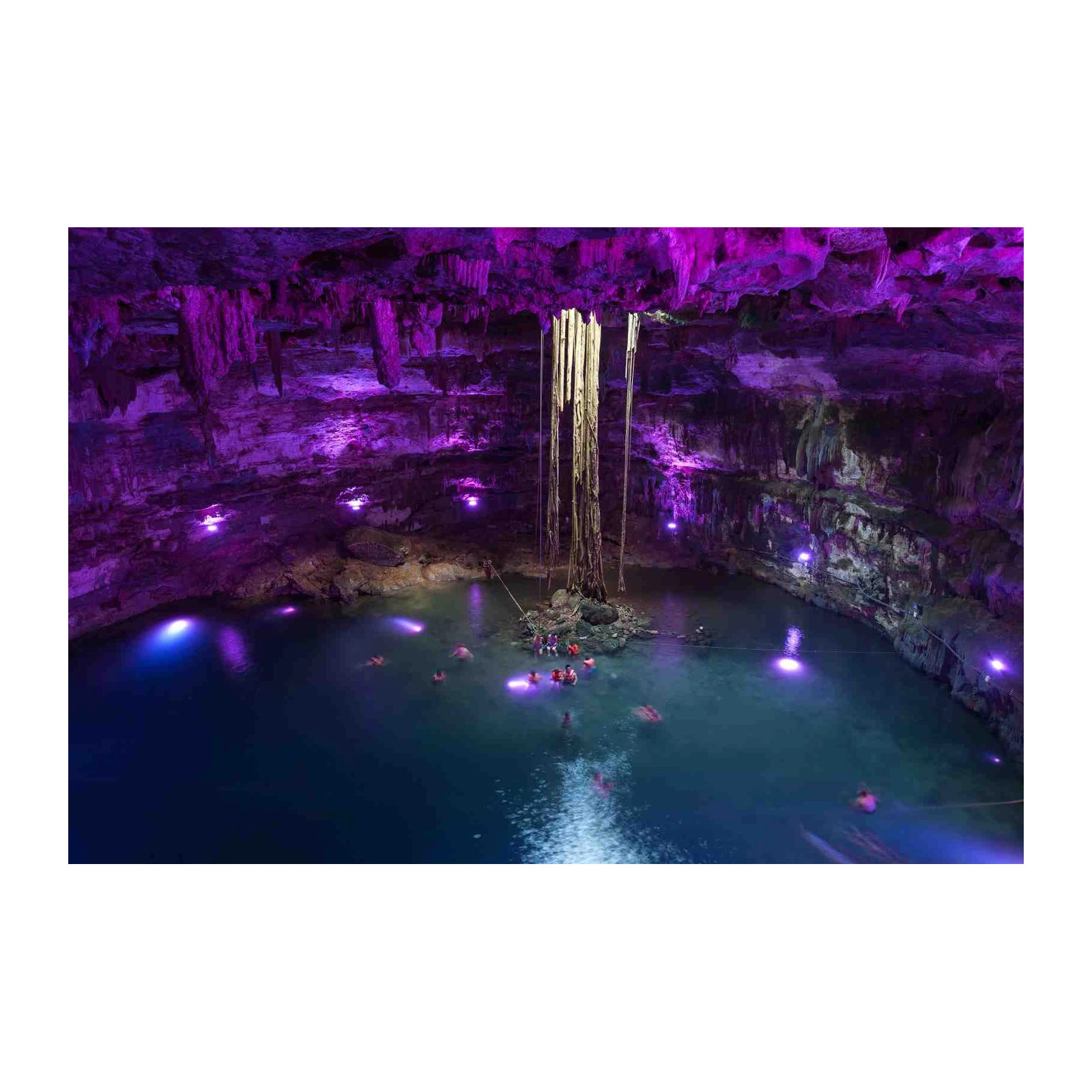 Mystic Cave & Waterfall Tropical Escape Wall Art