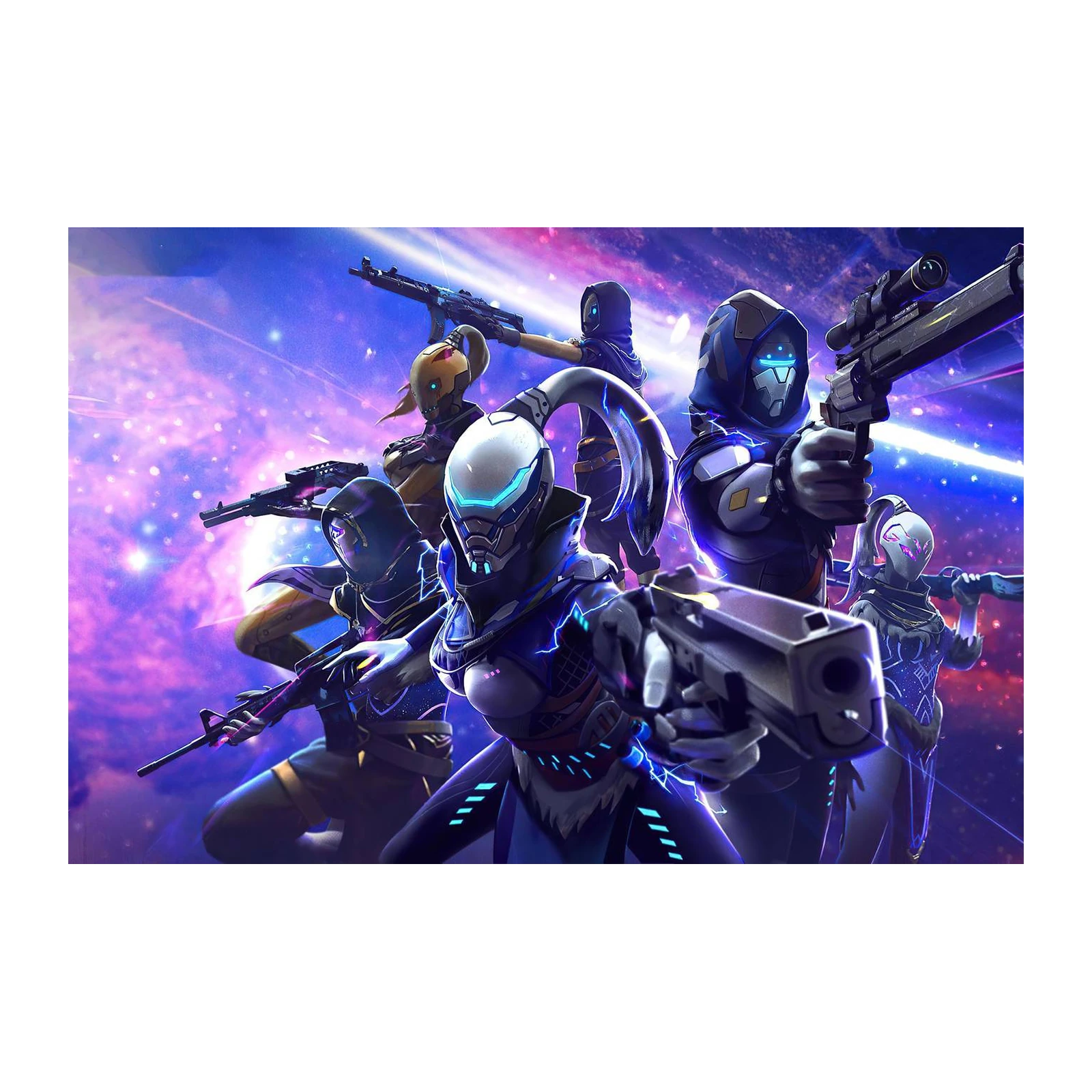 Futuristic Warrior Team Wall Art