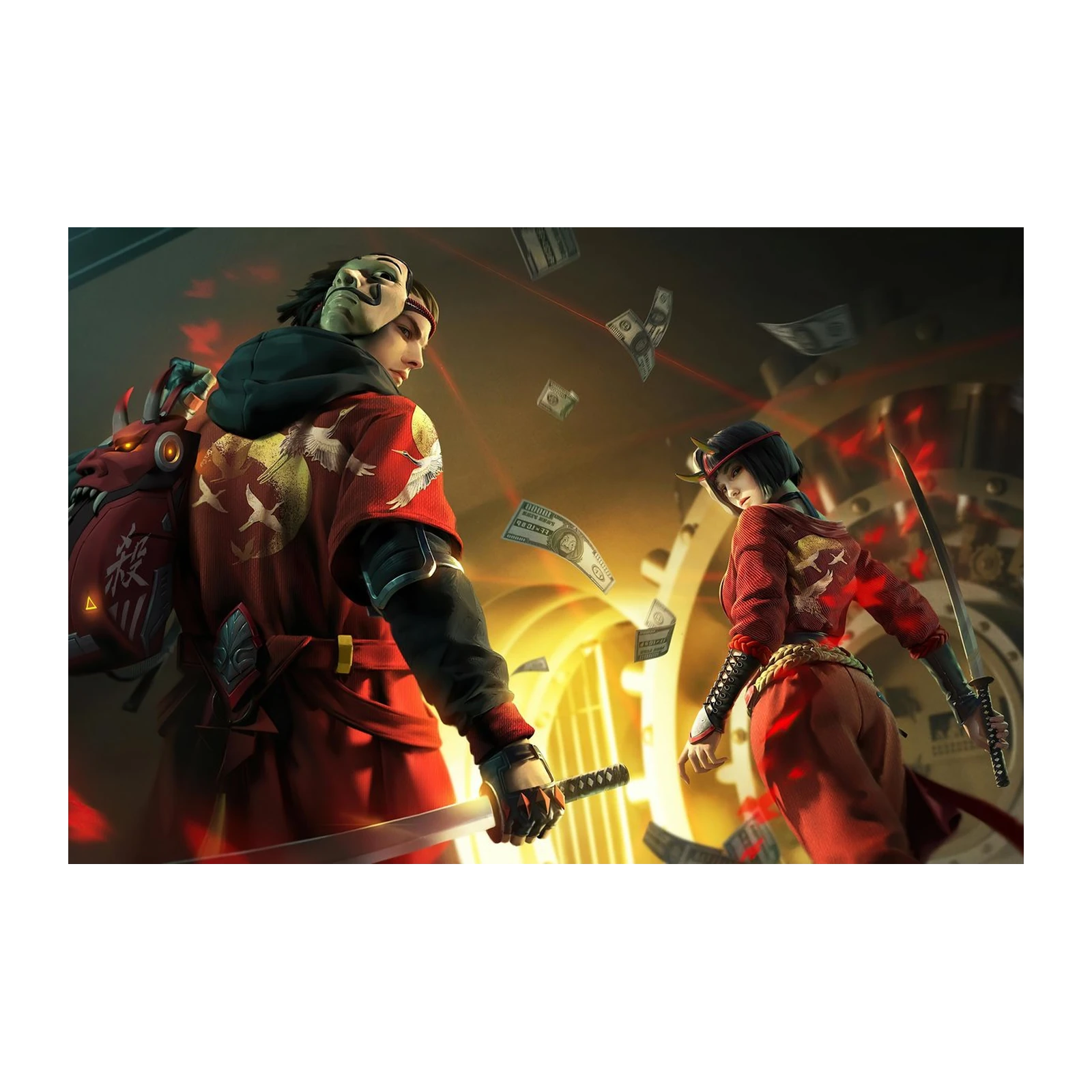 Samurai Bank Heist Wall Art