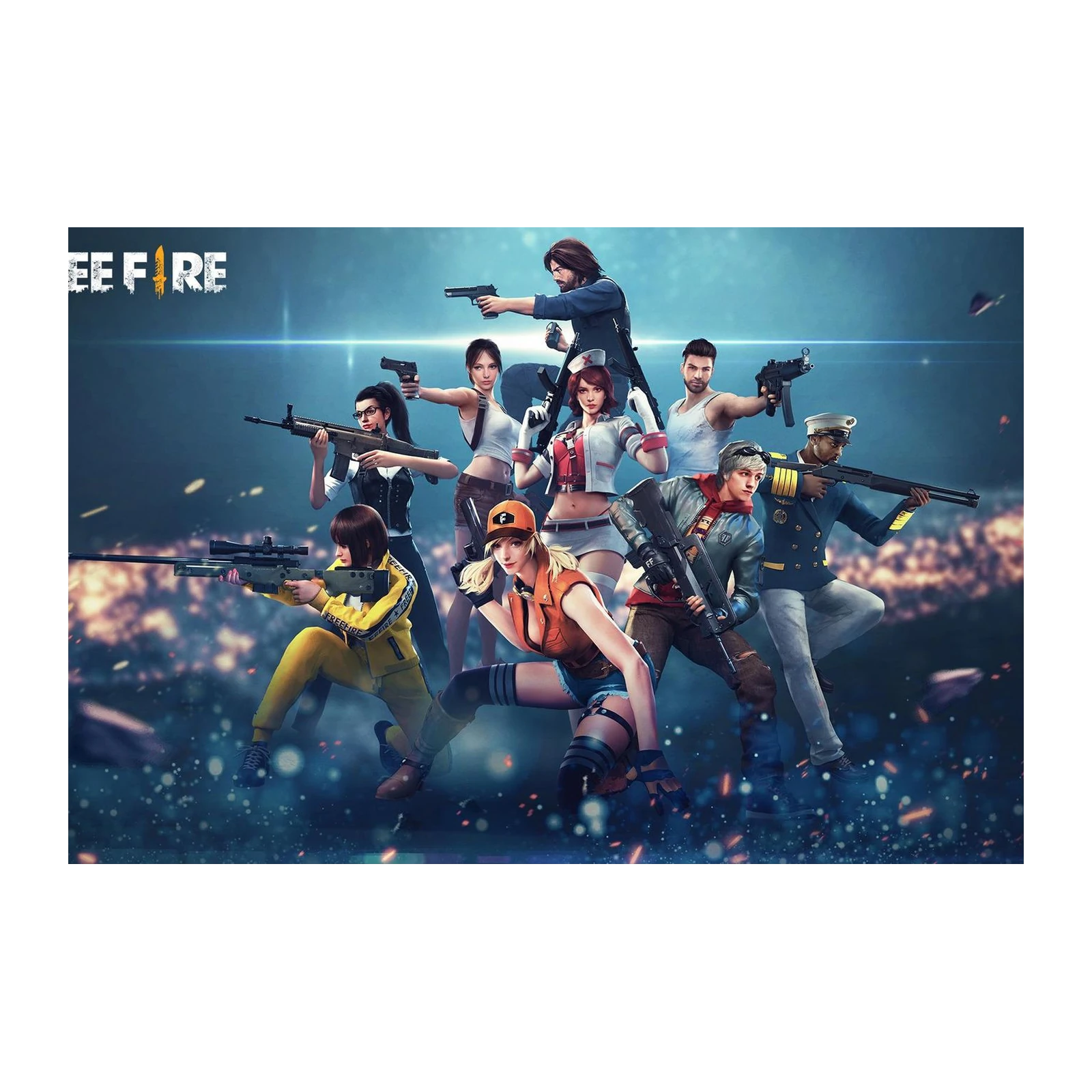 Free Fire Action Squad Wall Art