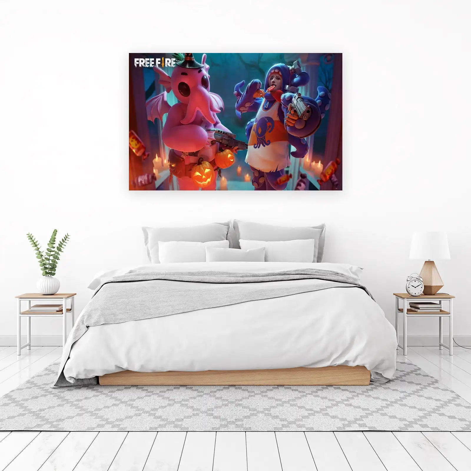 Spooky Free Fire Halloween Duo Wall Art