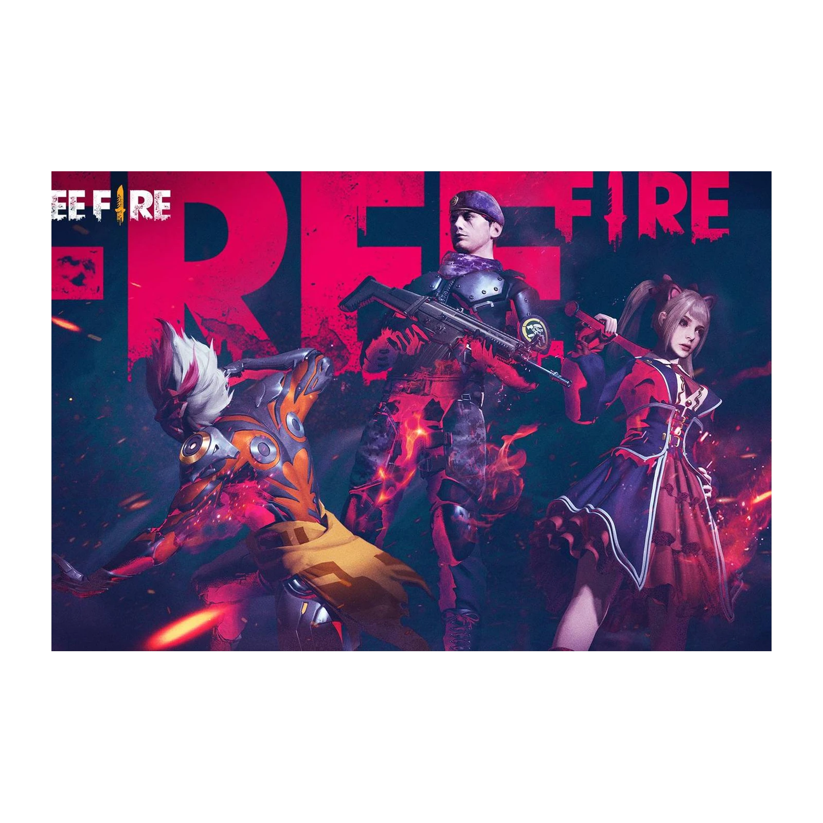 Epic Free Fire Warriors Wall Art