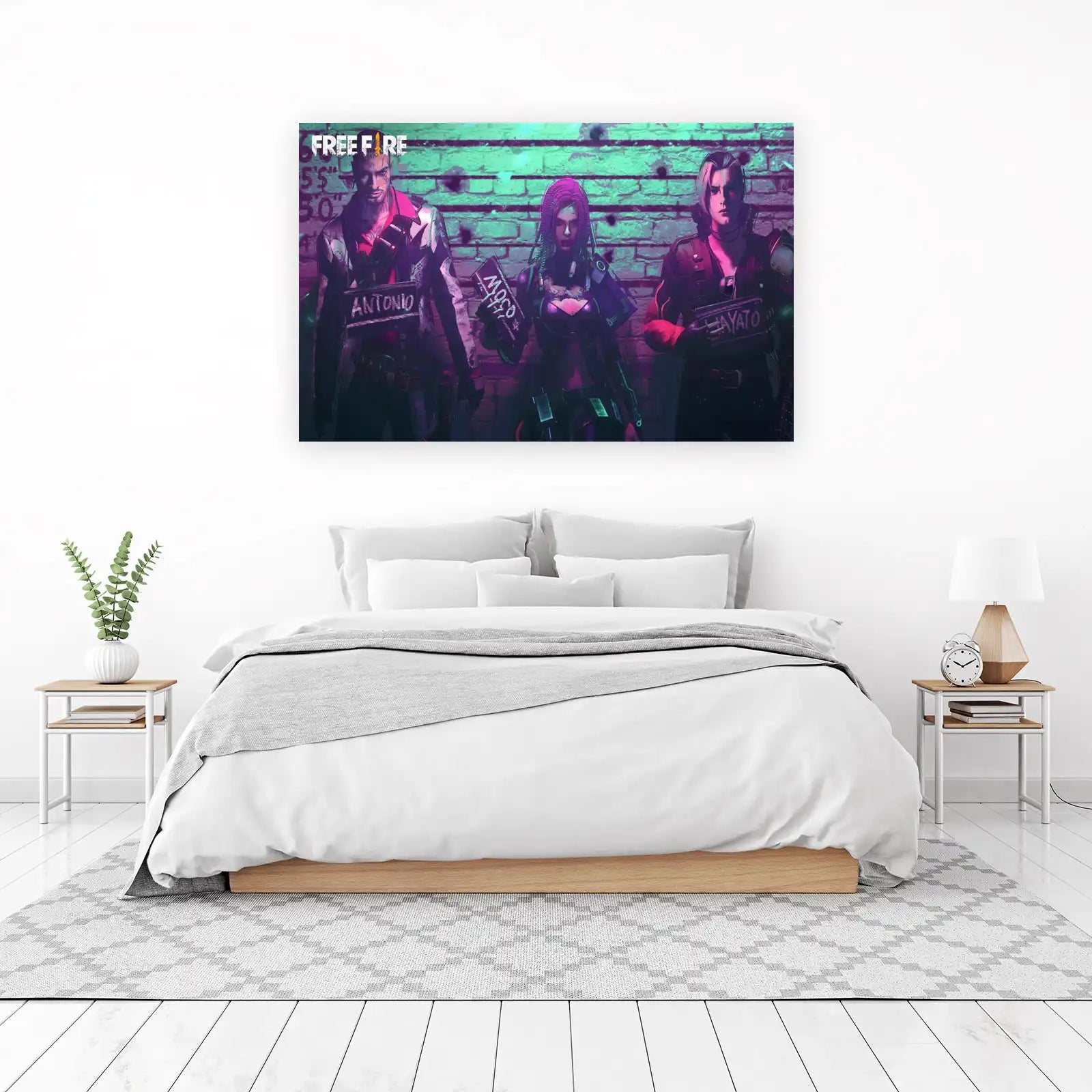 Free Fire Antonio Hayato Moco Gaming Wall Art