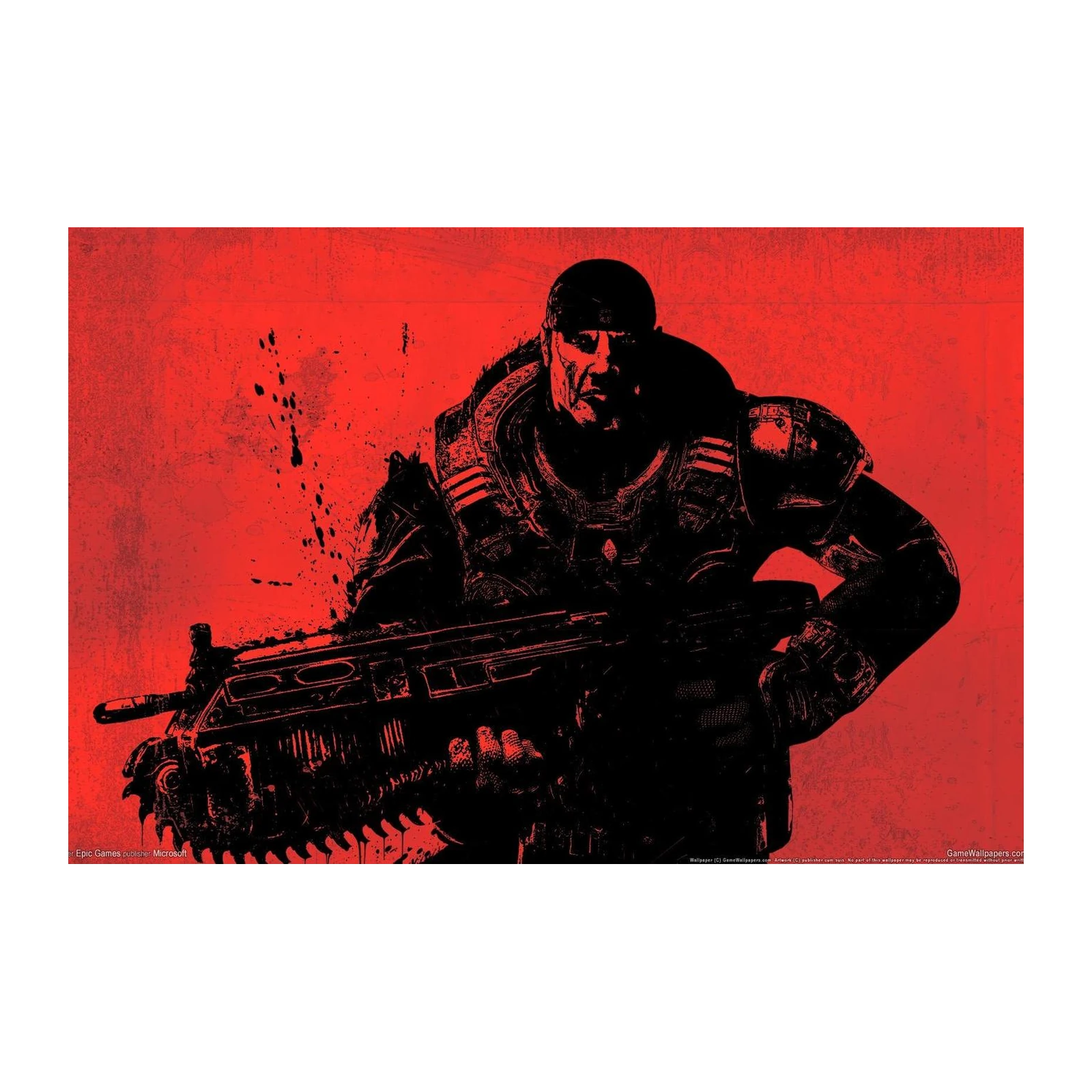 Gears of War Marcus Fenix Grunge Wall Art