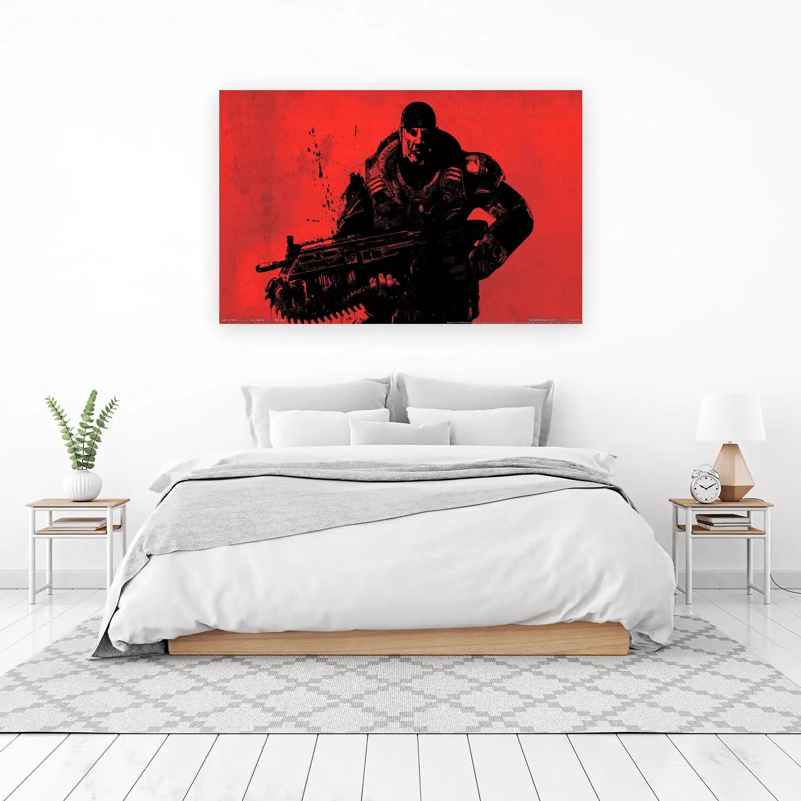 Gears of War Marcus Fenix Grunge Wall Art