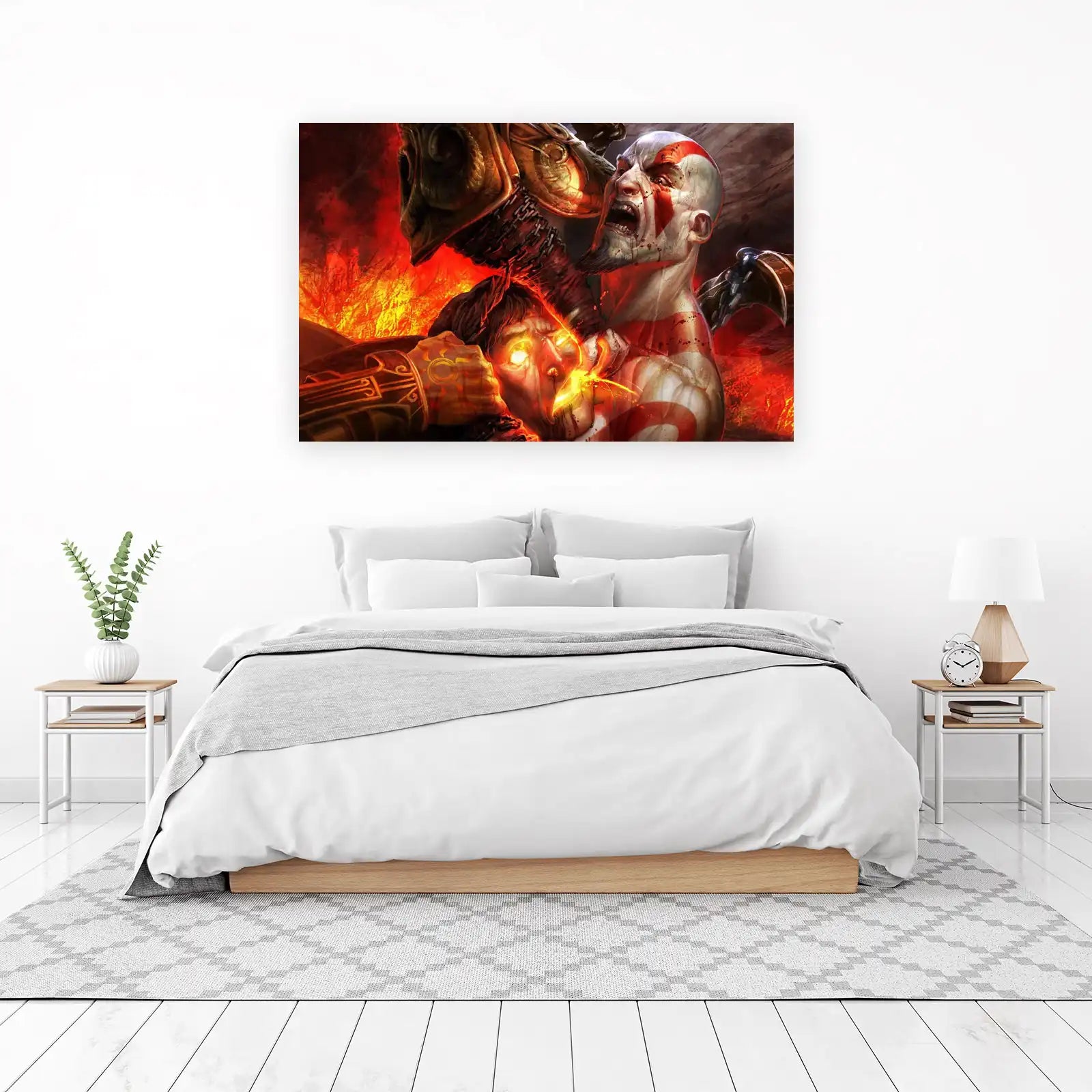 Epic Kratos Battle HD Wall Art