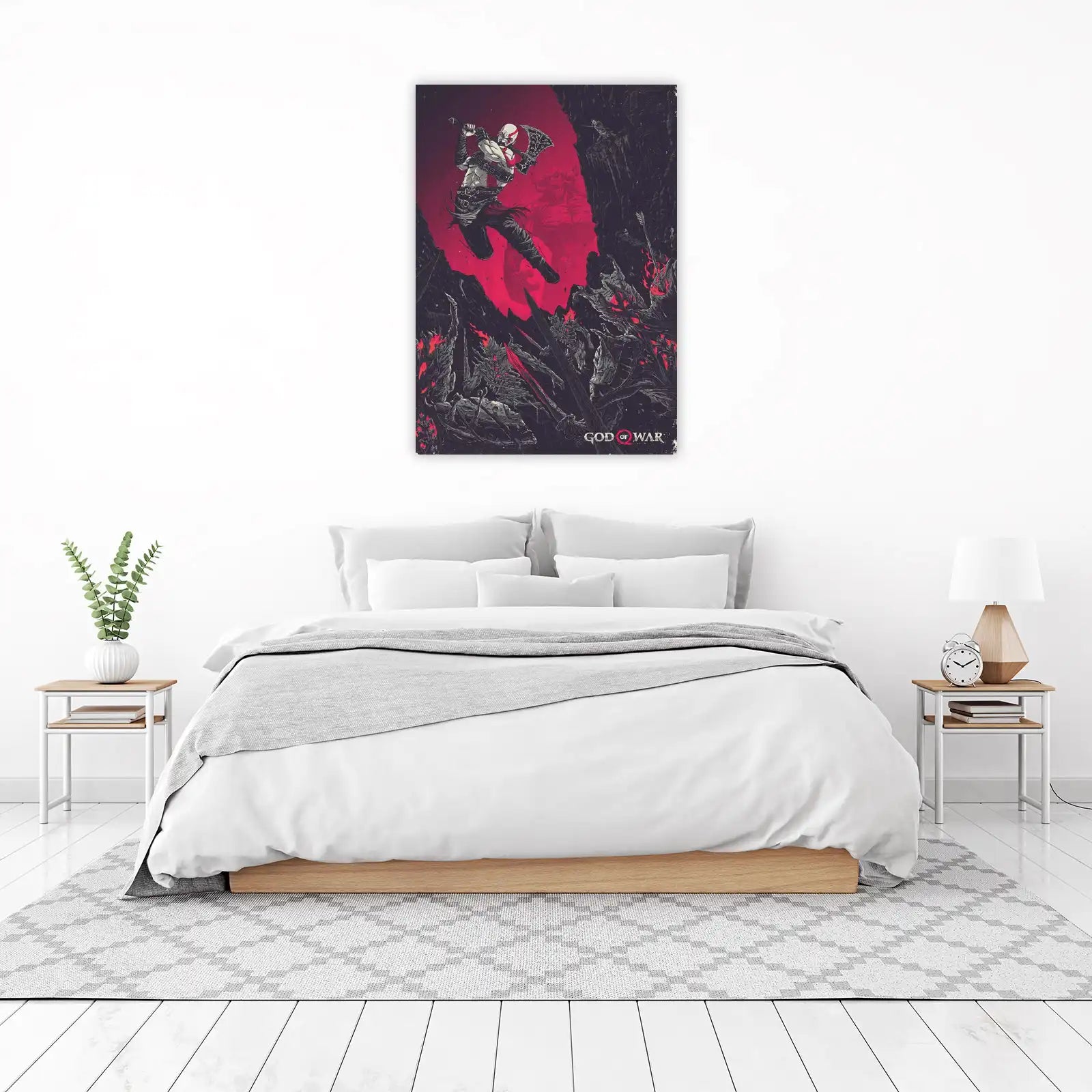 Epic Kratos Battle God of War Wall Art
