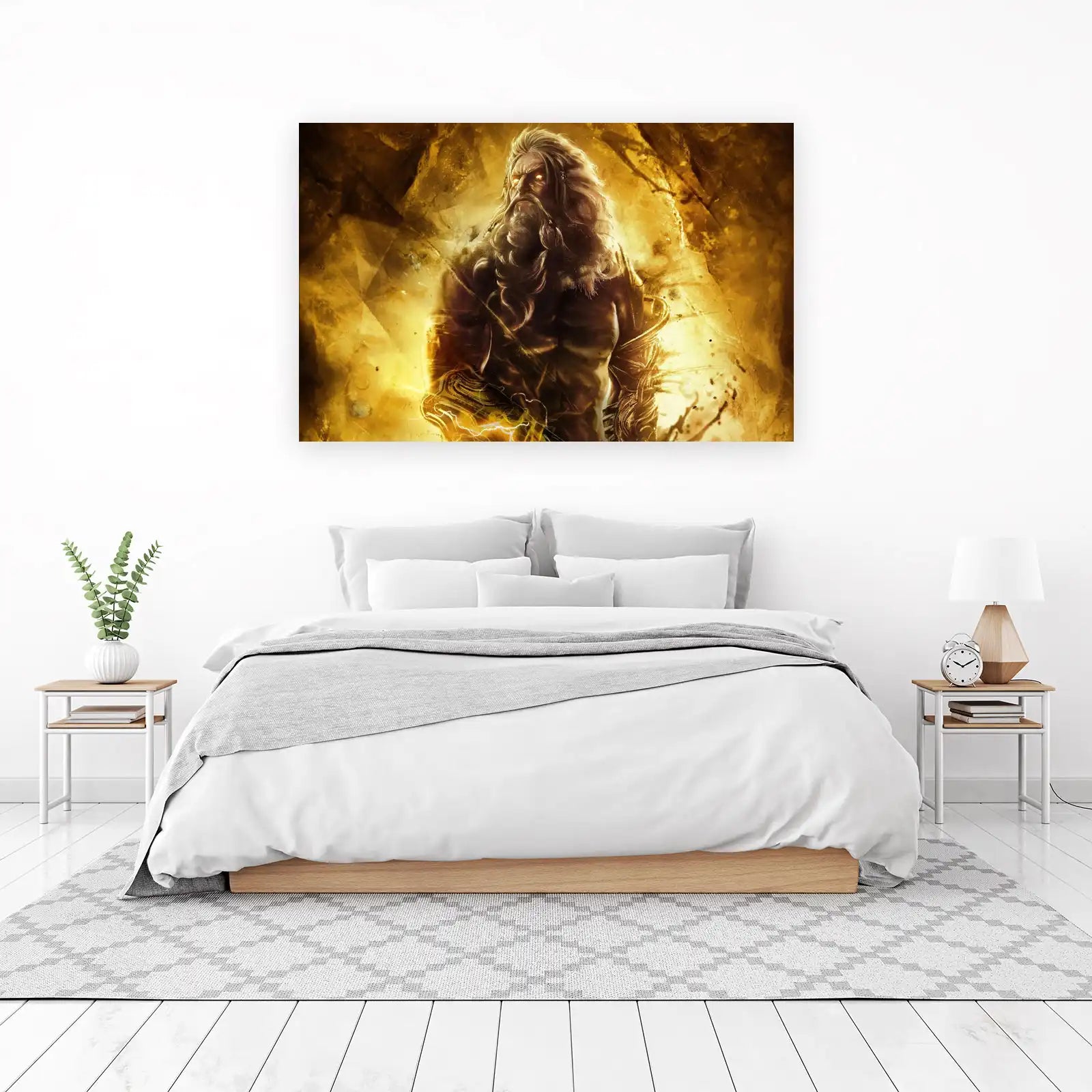 Majestic Zeus Lightning God Wall Art