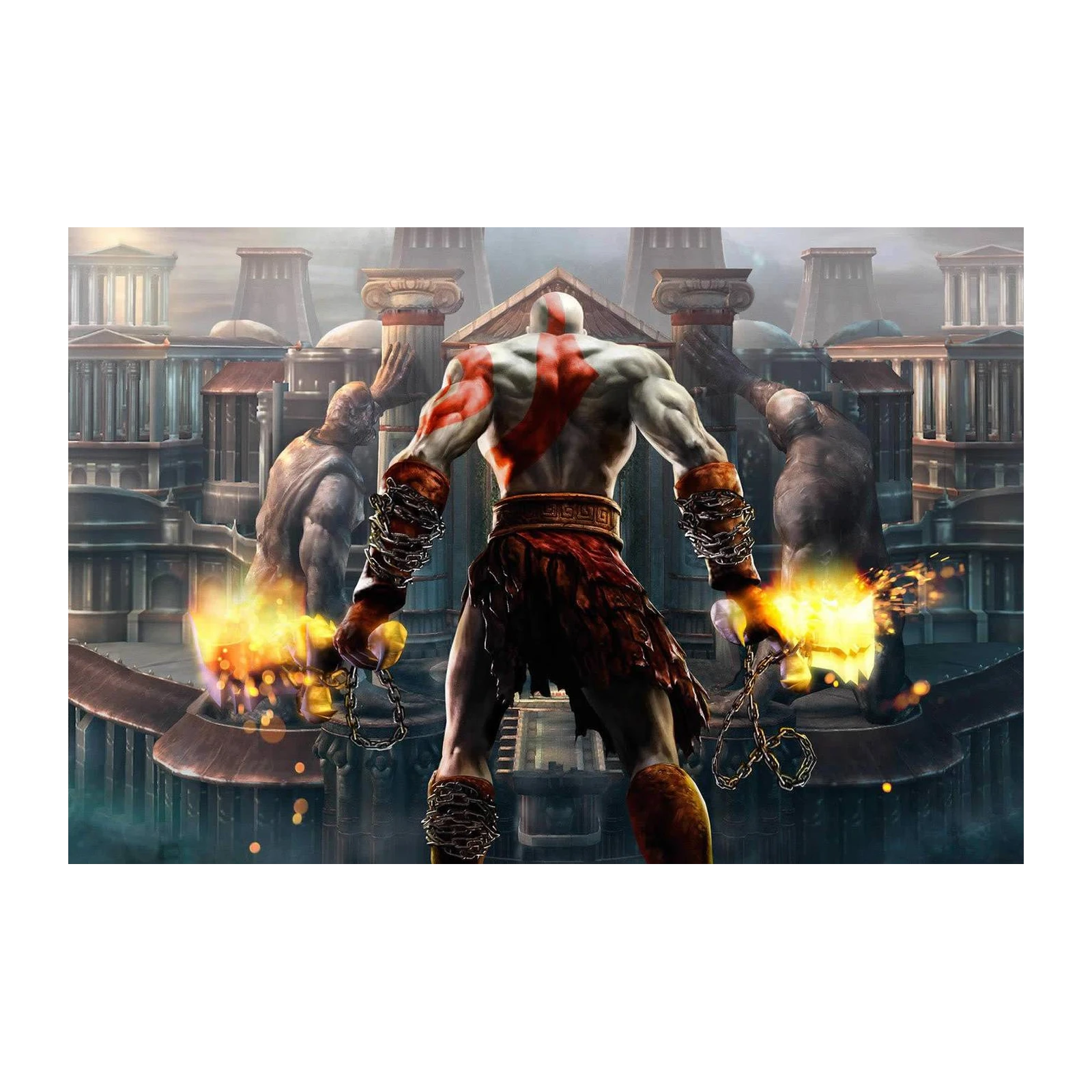 Kratos God of War Epic Battle Wall Art