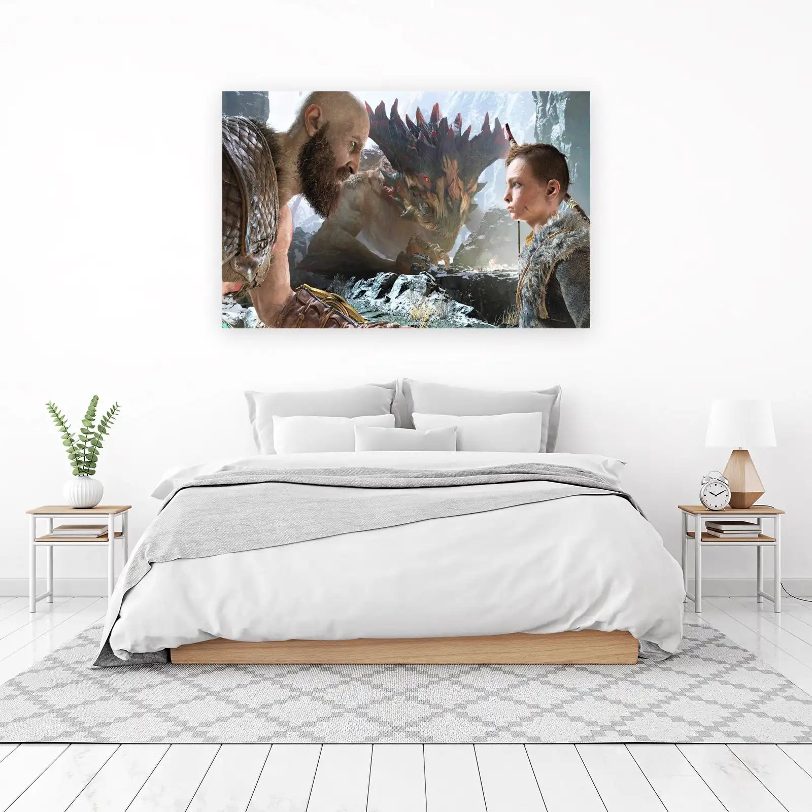 Epic God of War Confrontation Wall Art