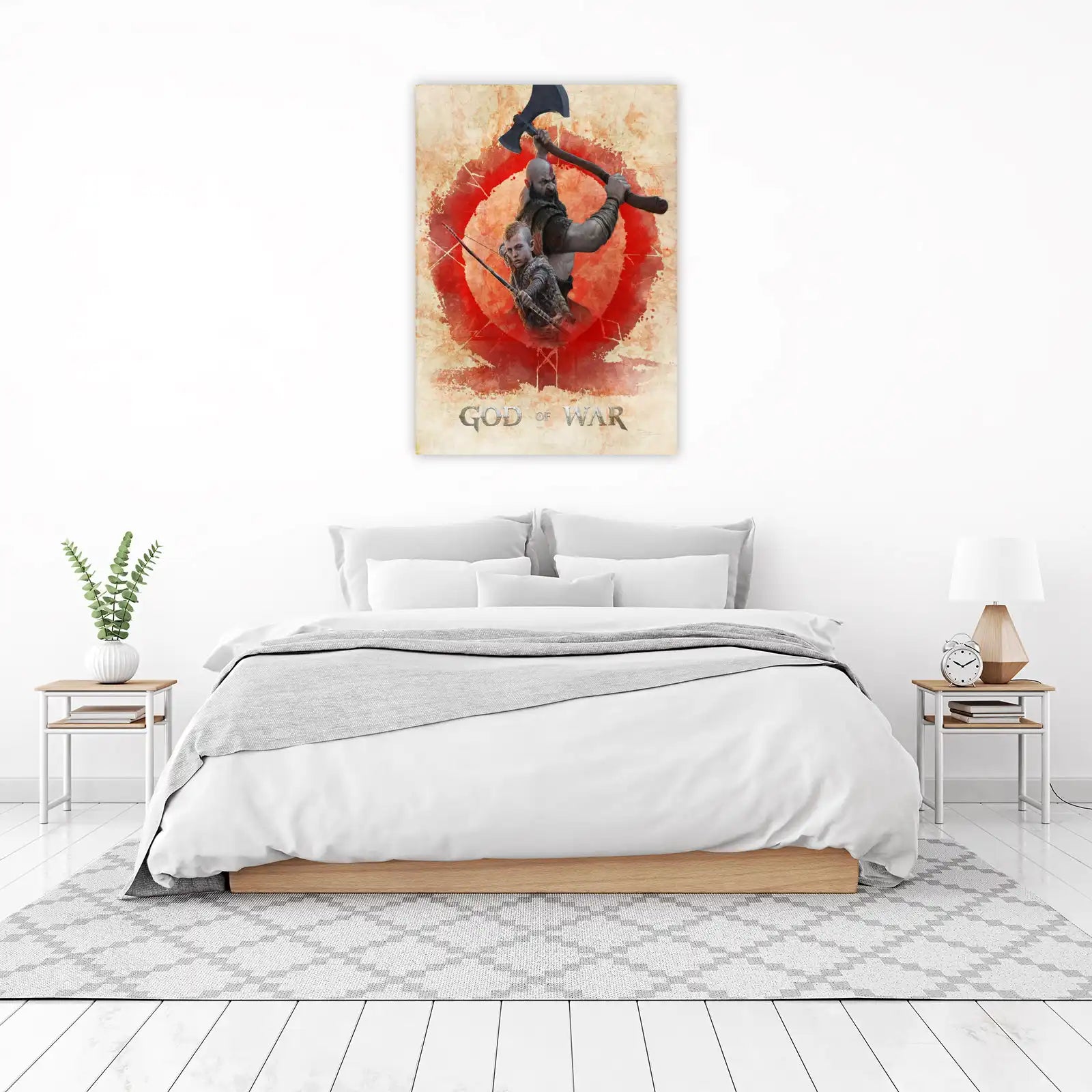 God of War Kratos & Atreus Axe Wall Art