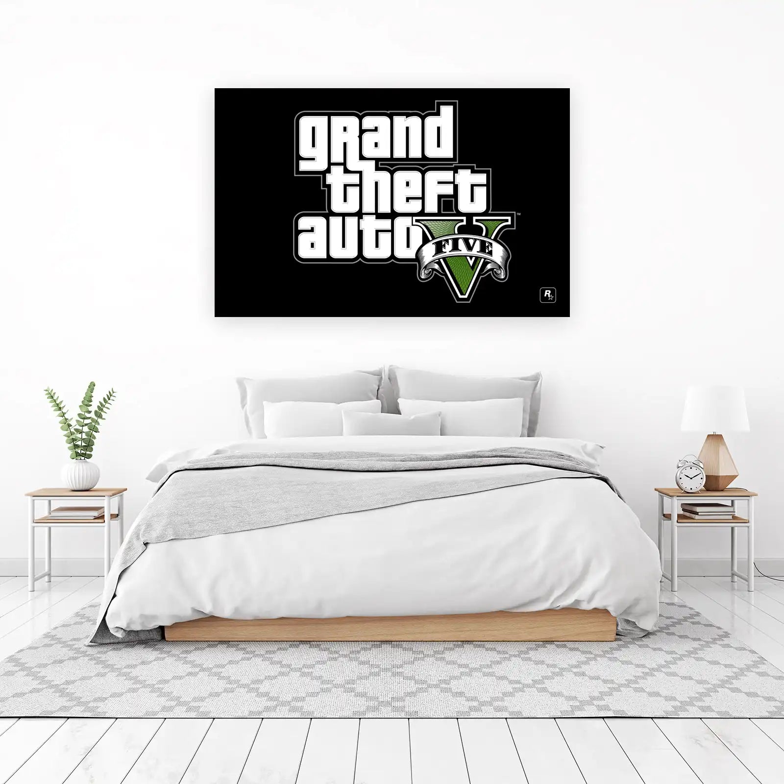 Grand Theft Auto V Logo Wall Art for Gamers