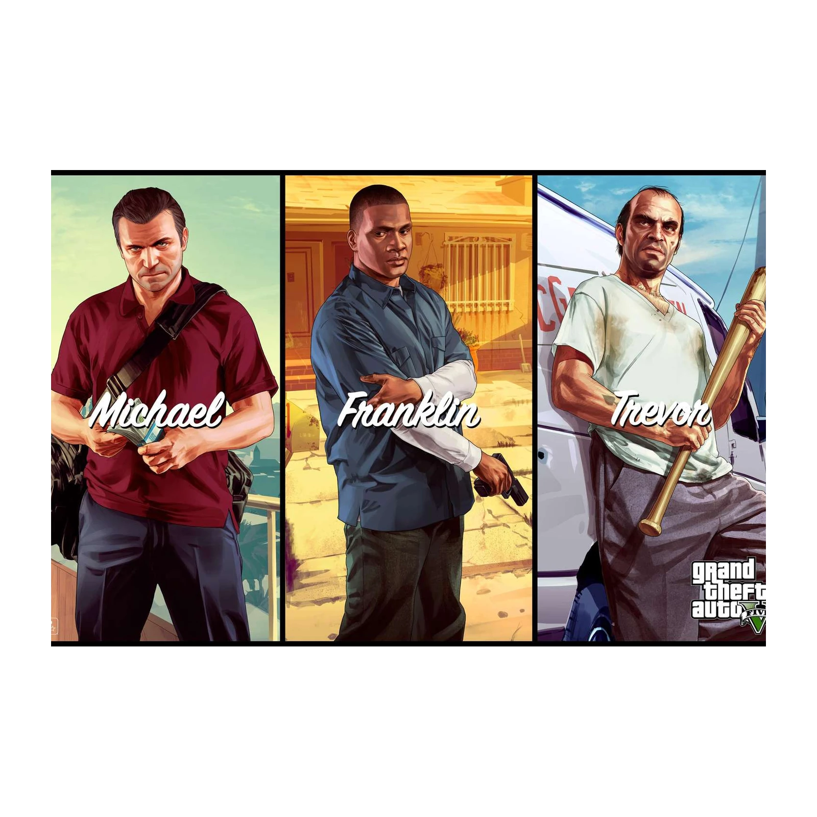 Grand Theft Auto V Trio Wall Art