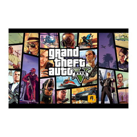 Grand Theft Auto V Collage Wall Art