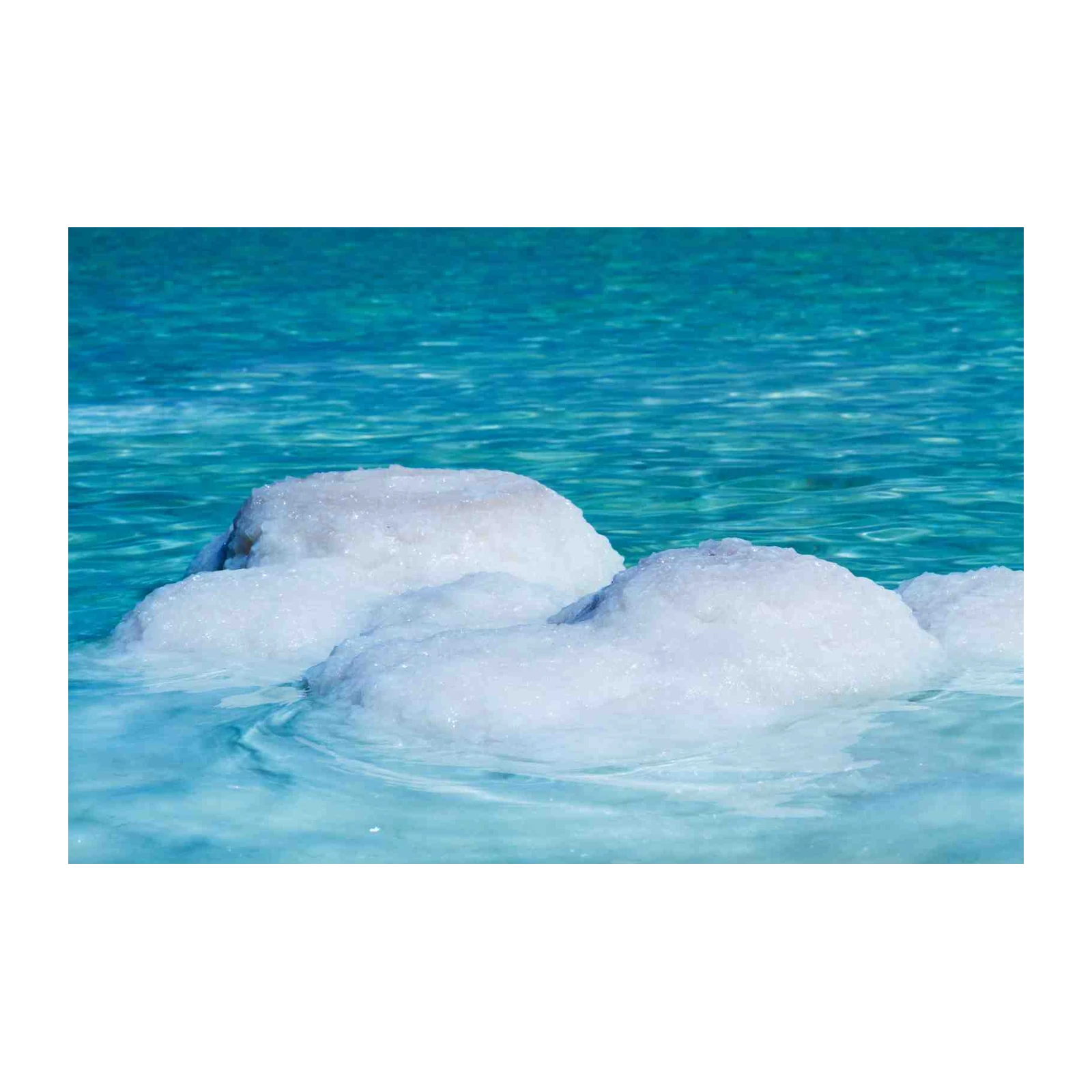 Serene Salt Formations Turquoise Water Wall Art