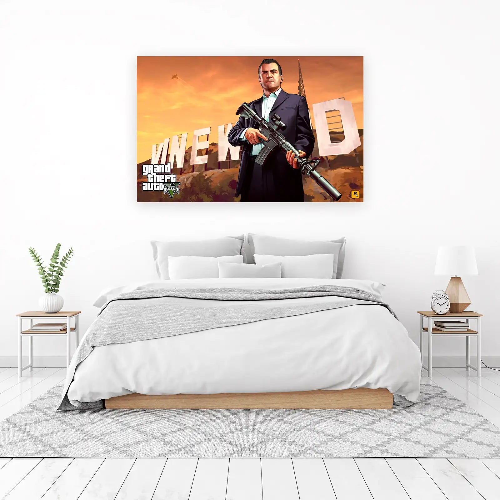 Michael de Santa Gun Hollywood Wall Art