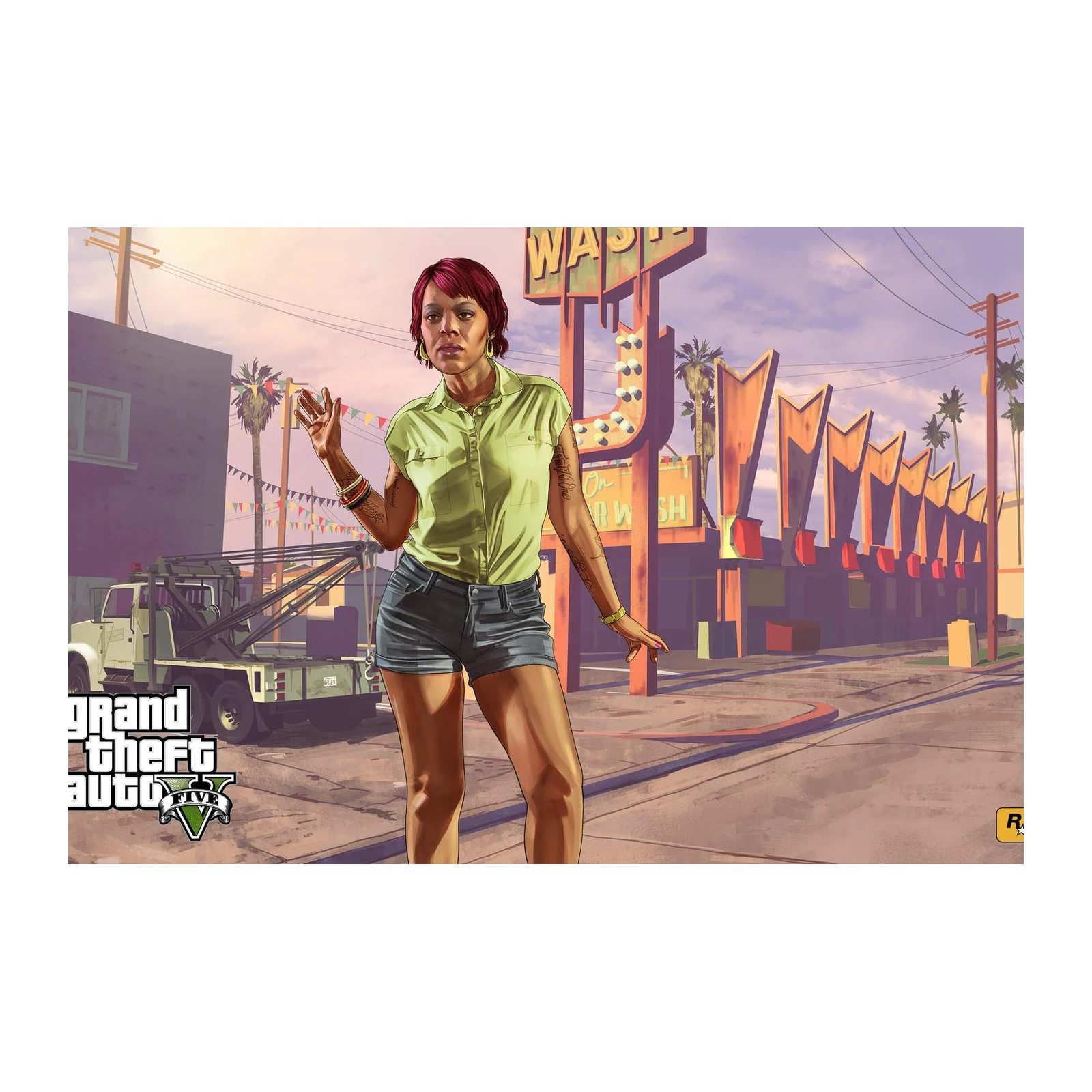 Gamer Girl Street Style Grand Theft Auto V Wall Art