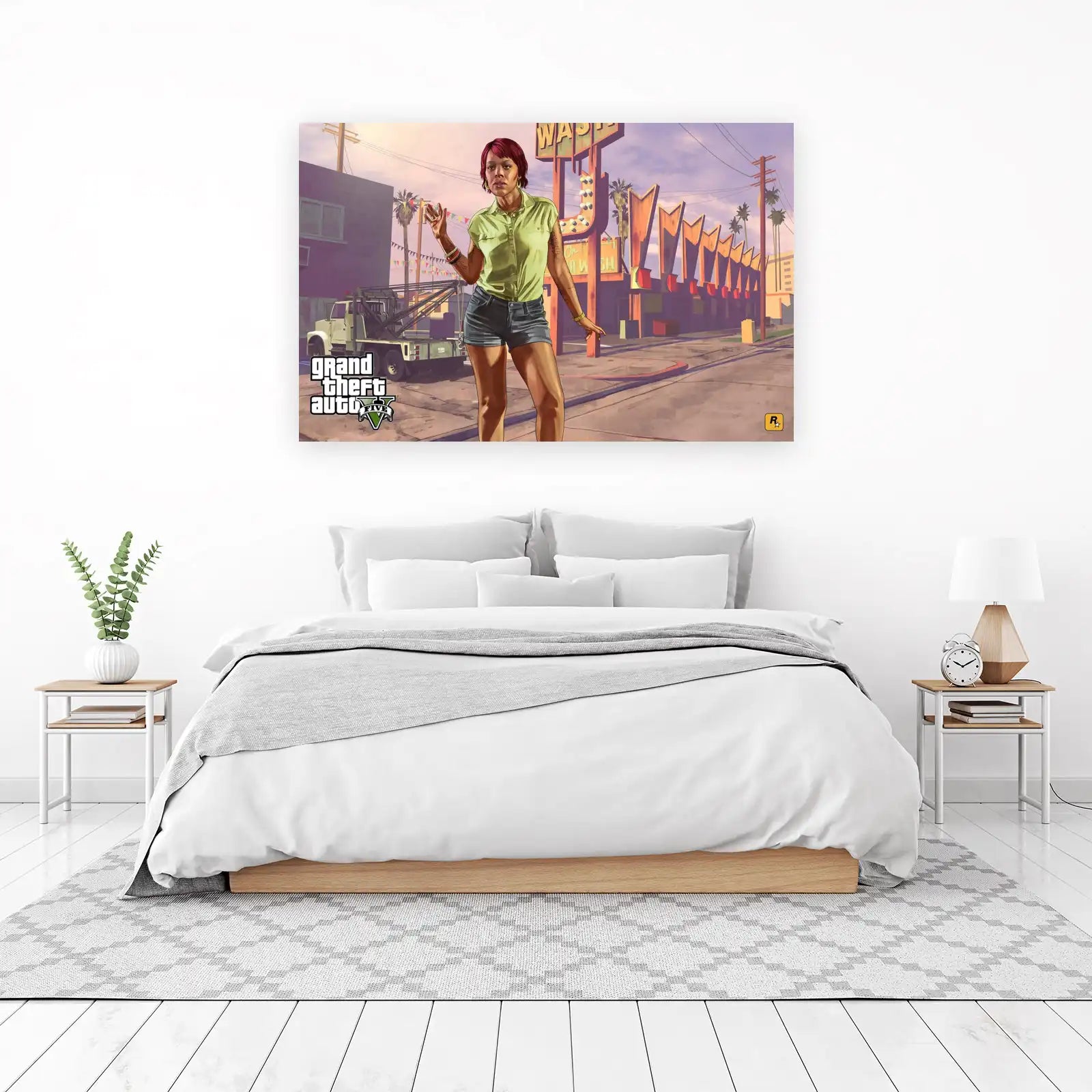 Gamer Girl Street Style Grand Theft Auto V Wall Art