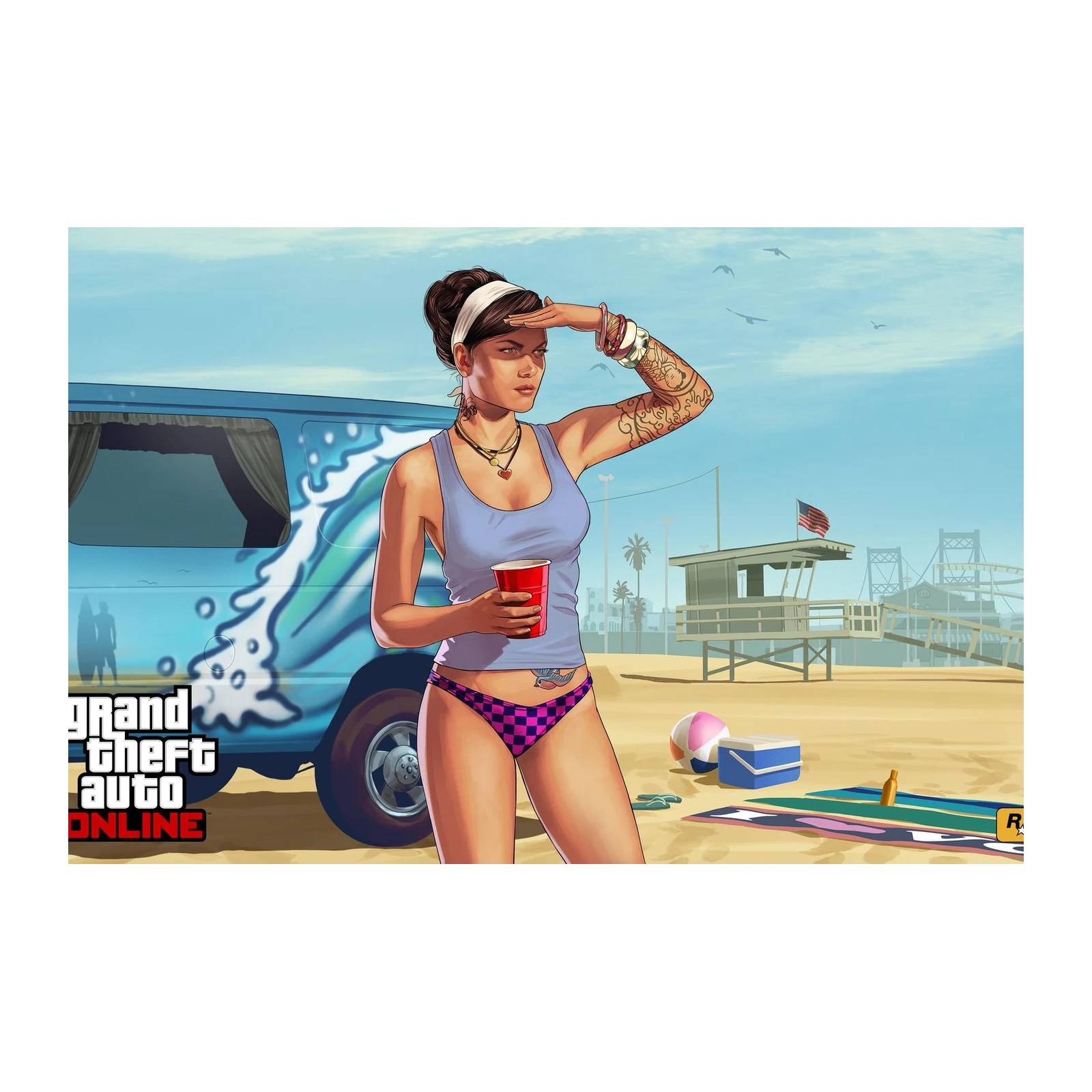 GTA Online Beach Babe Wall Art