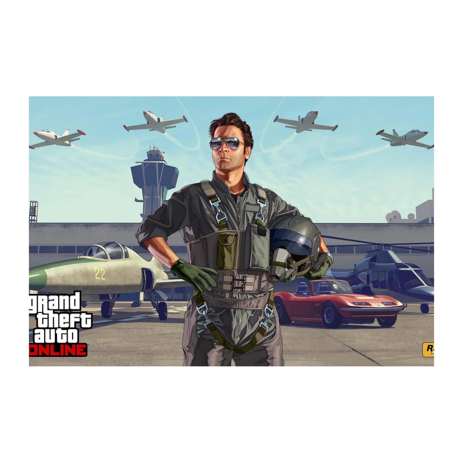 Bold Pilot & Jets Grand Theft Auto Wall Art