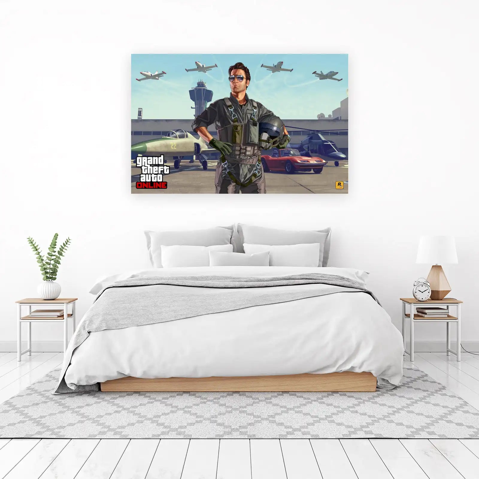 Bold Pilot & Jets Grand Theft Auto Wall Art