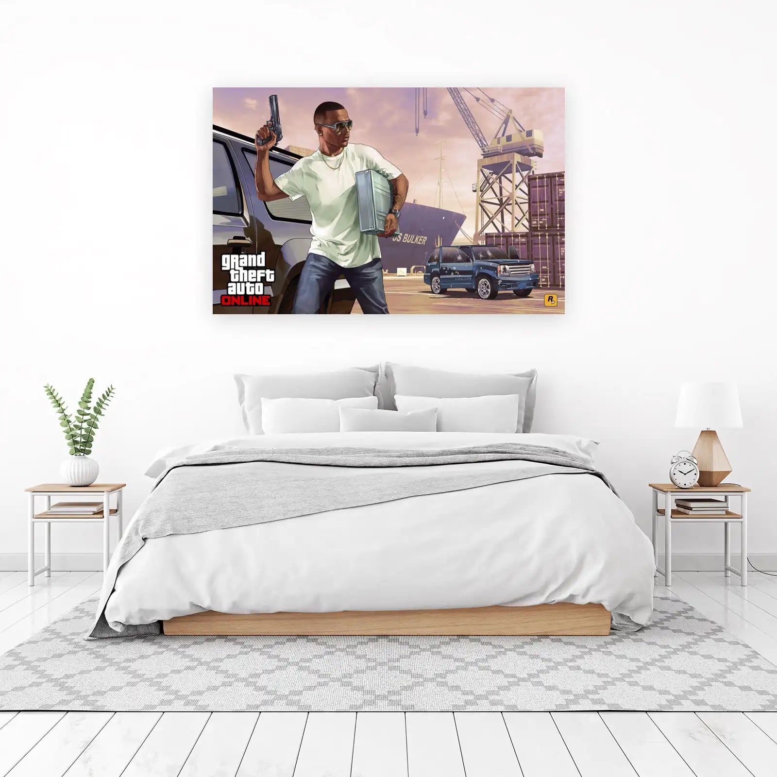 Grand Theft Auto Action Scene Wall Art