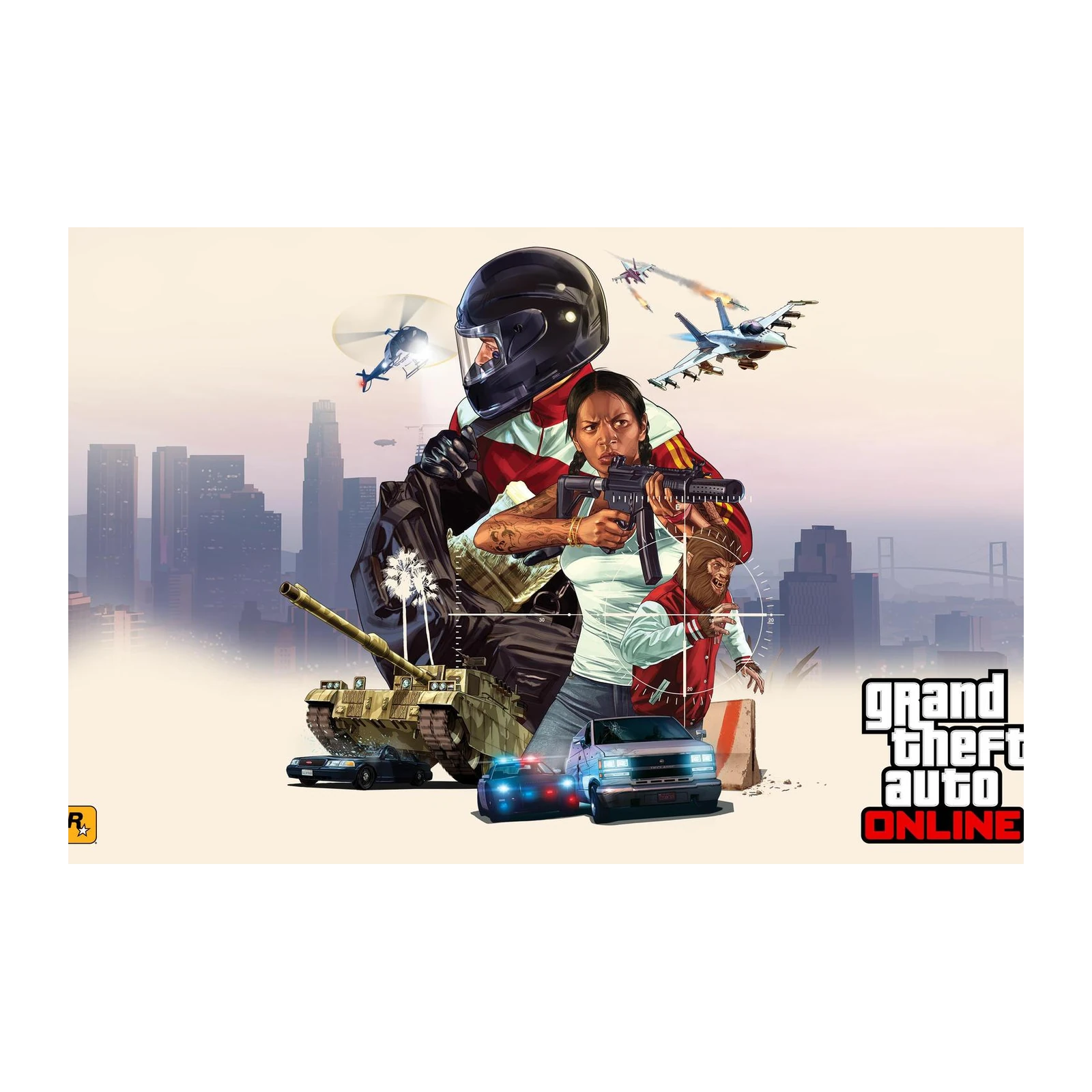 Grand Theft Auto Online Action Scene Wall Art