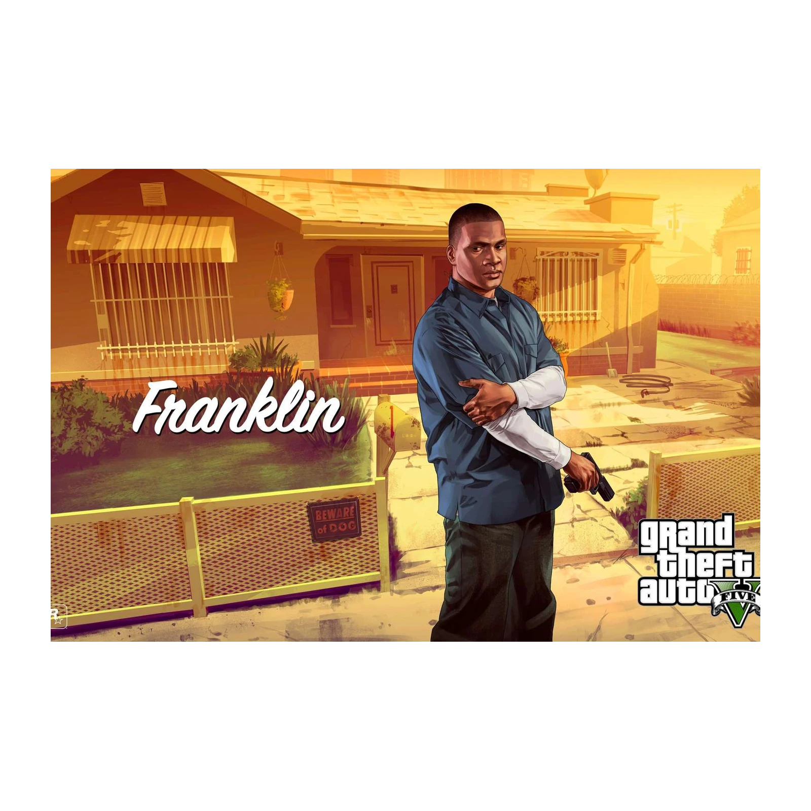 Franklin GTA V Character Art Wall Art