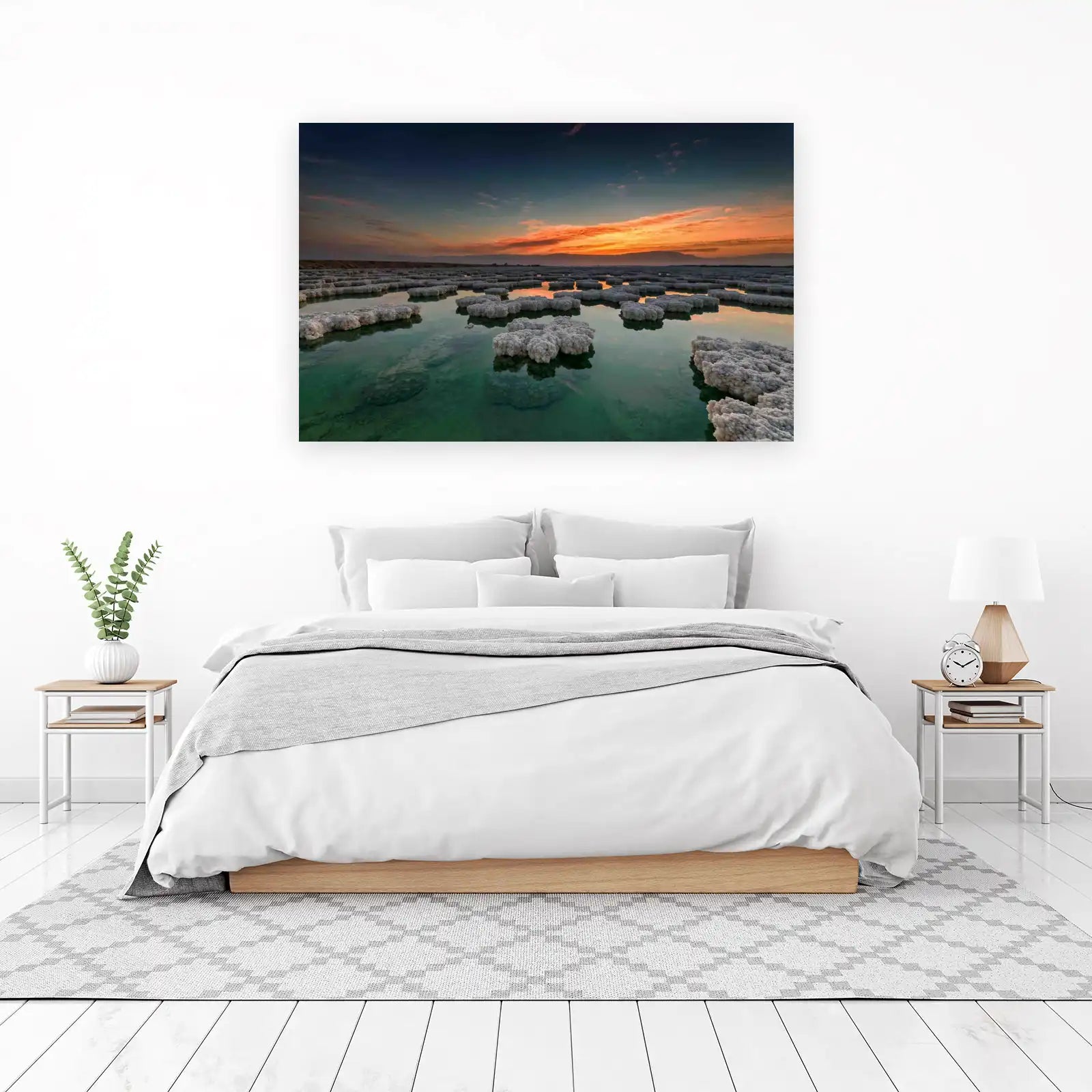 Dead Sea Salt Formations Sunset Wall Art