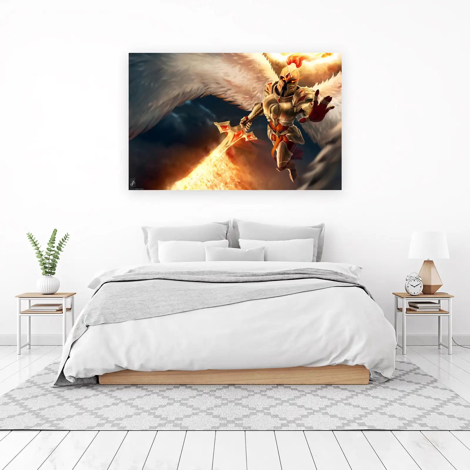 Fiery Angel Warrior Fantasy Art Wall Art