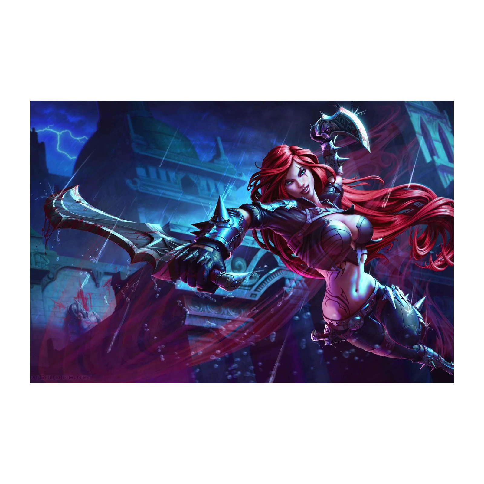 Crimson Warrior in Action Wall Art