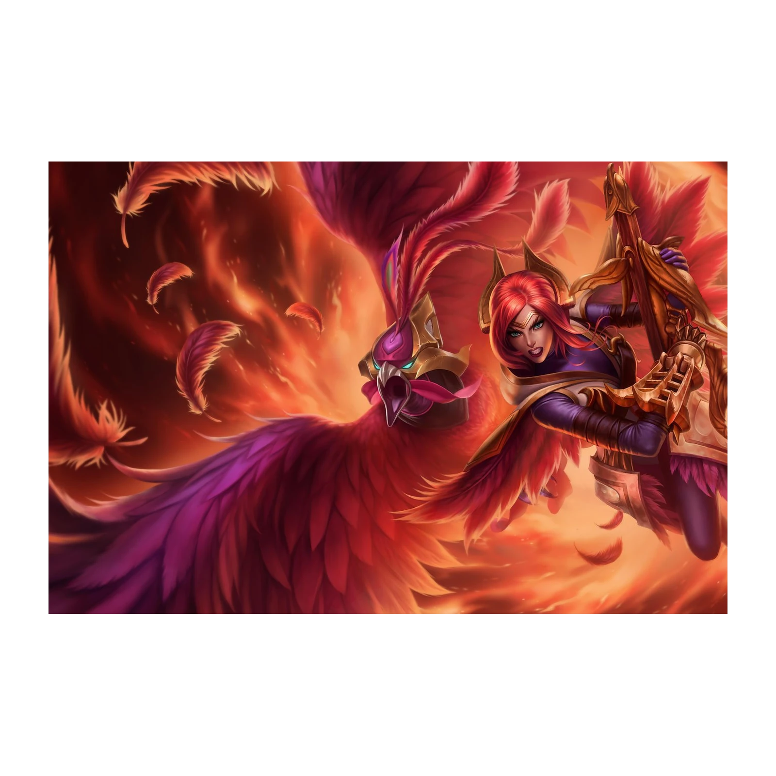 Valor Phoenix Warrior Art Wall Art