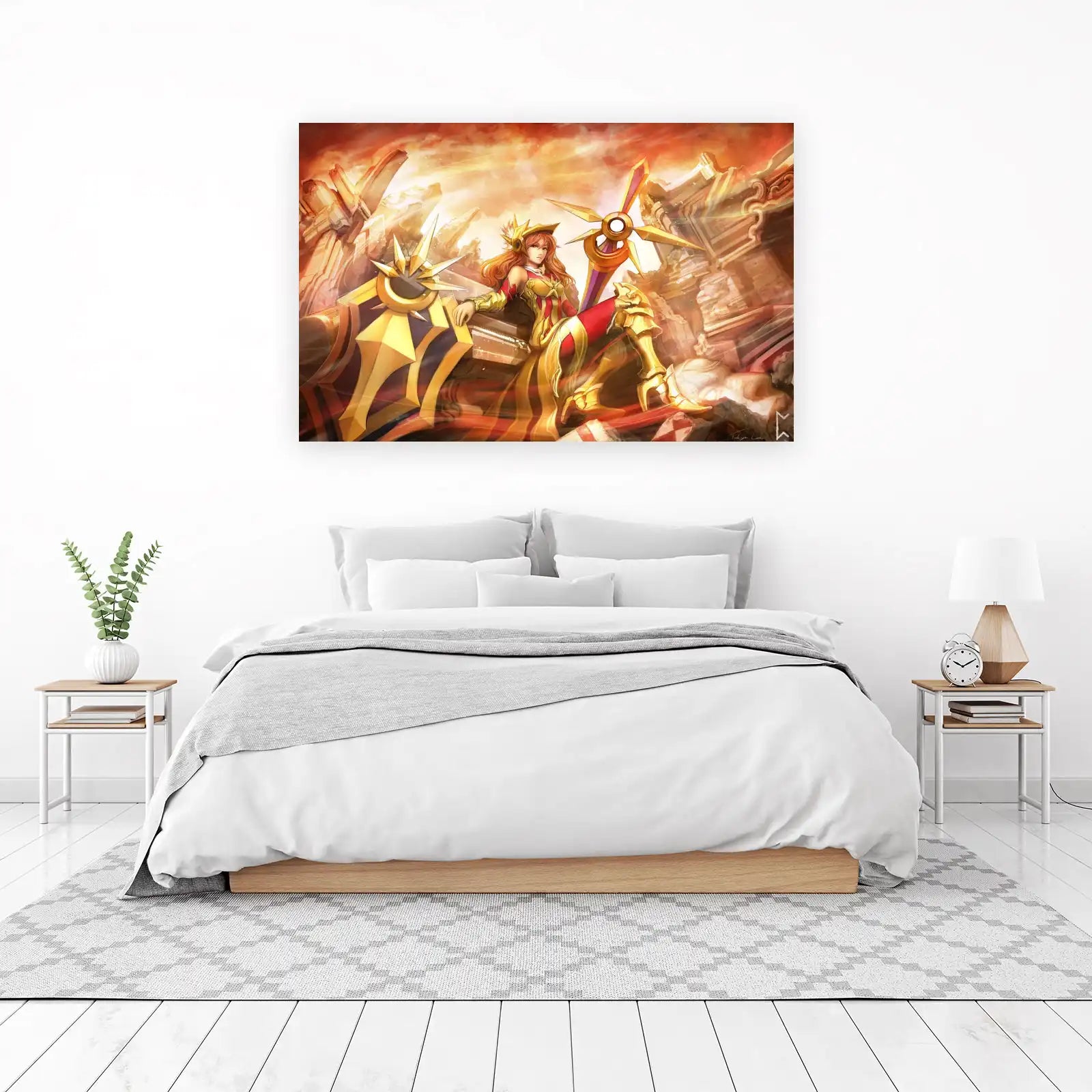 Golden Warrior Goddess Fantasy Art Wall Art