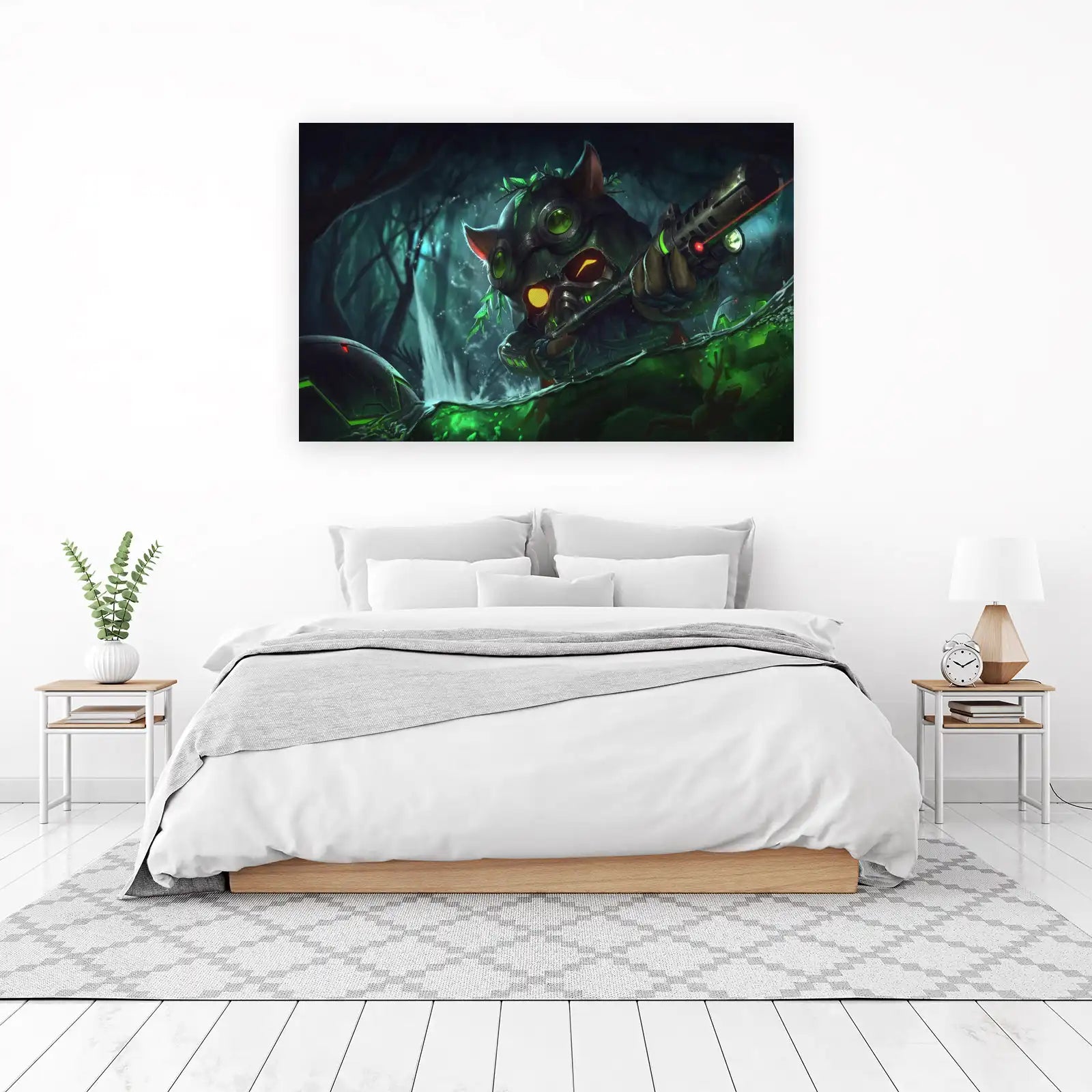 Steampunk Fox Sniper Forest Wall Art