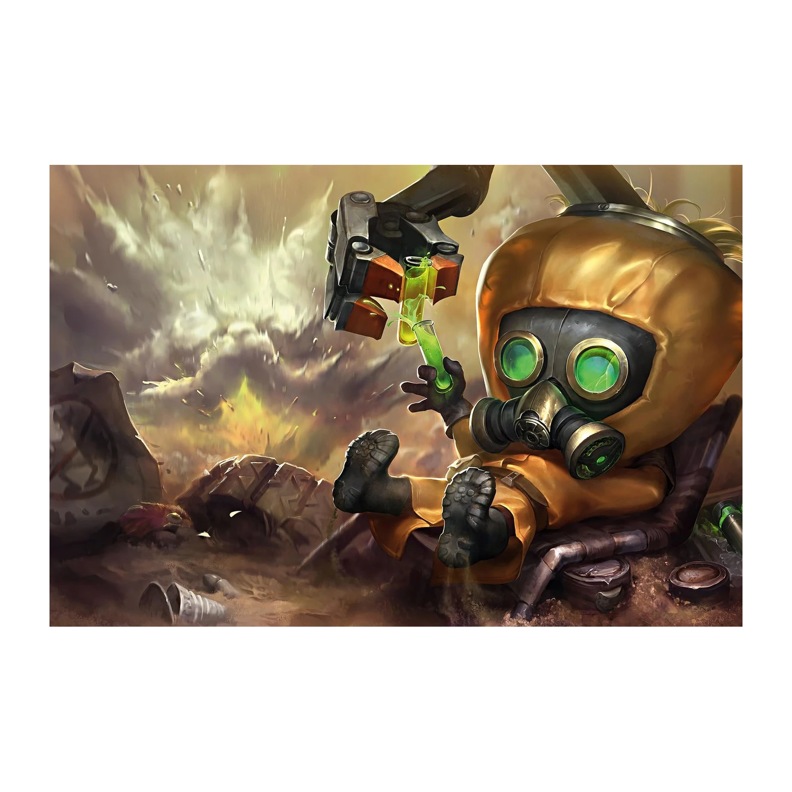 Hazardous Chemist Chibi "Danger Zone" Wall Art