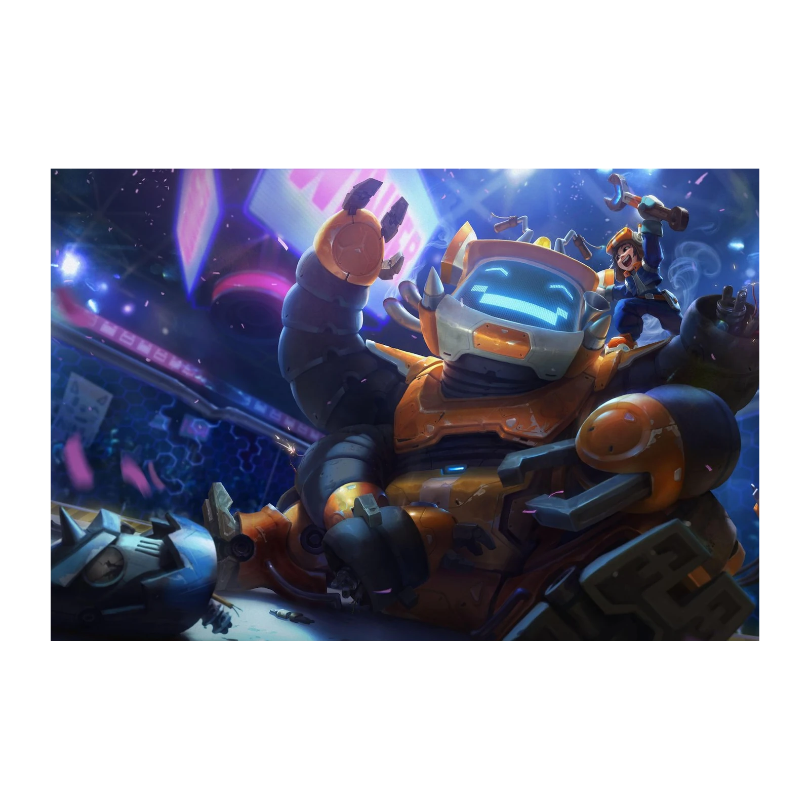 Robotic Victory Mech & Pilot Wall Art