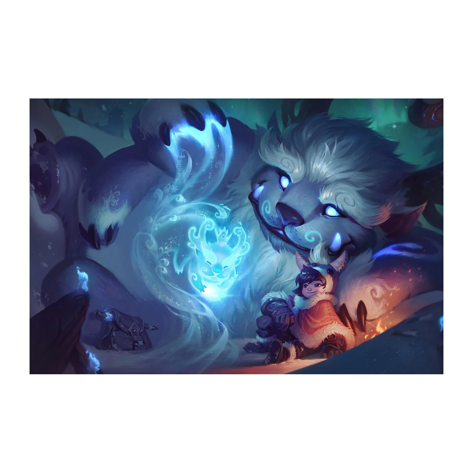 Magical Winter Duo's Embrace Wall Art
