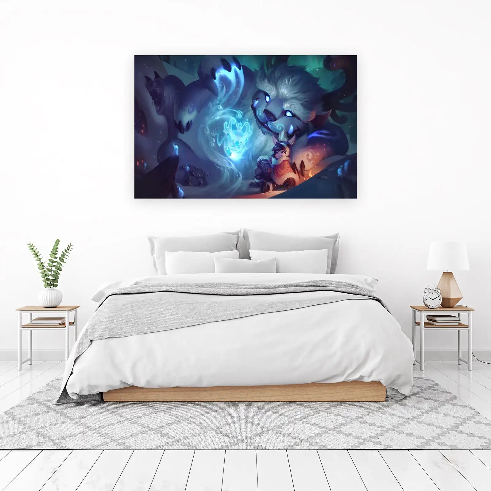 Magical Winter Duo's Embrace Wall Art