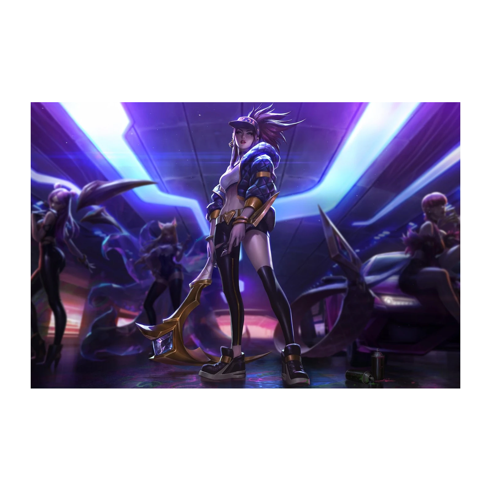 KDA Akali Purple Haze Wall Art