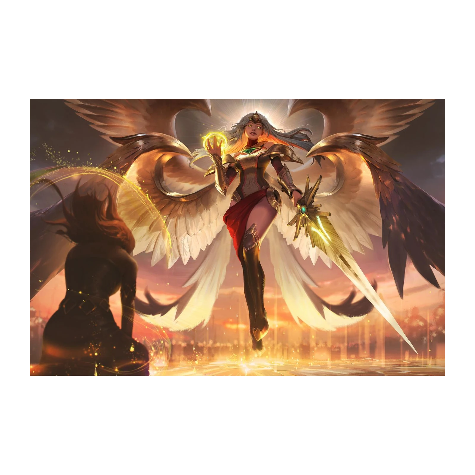 Radiant Angel Warrior Wall Art