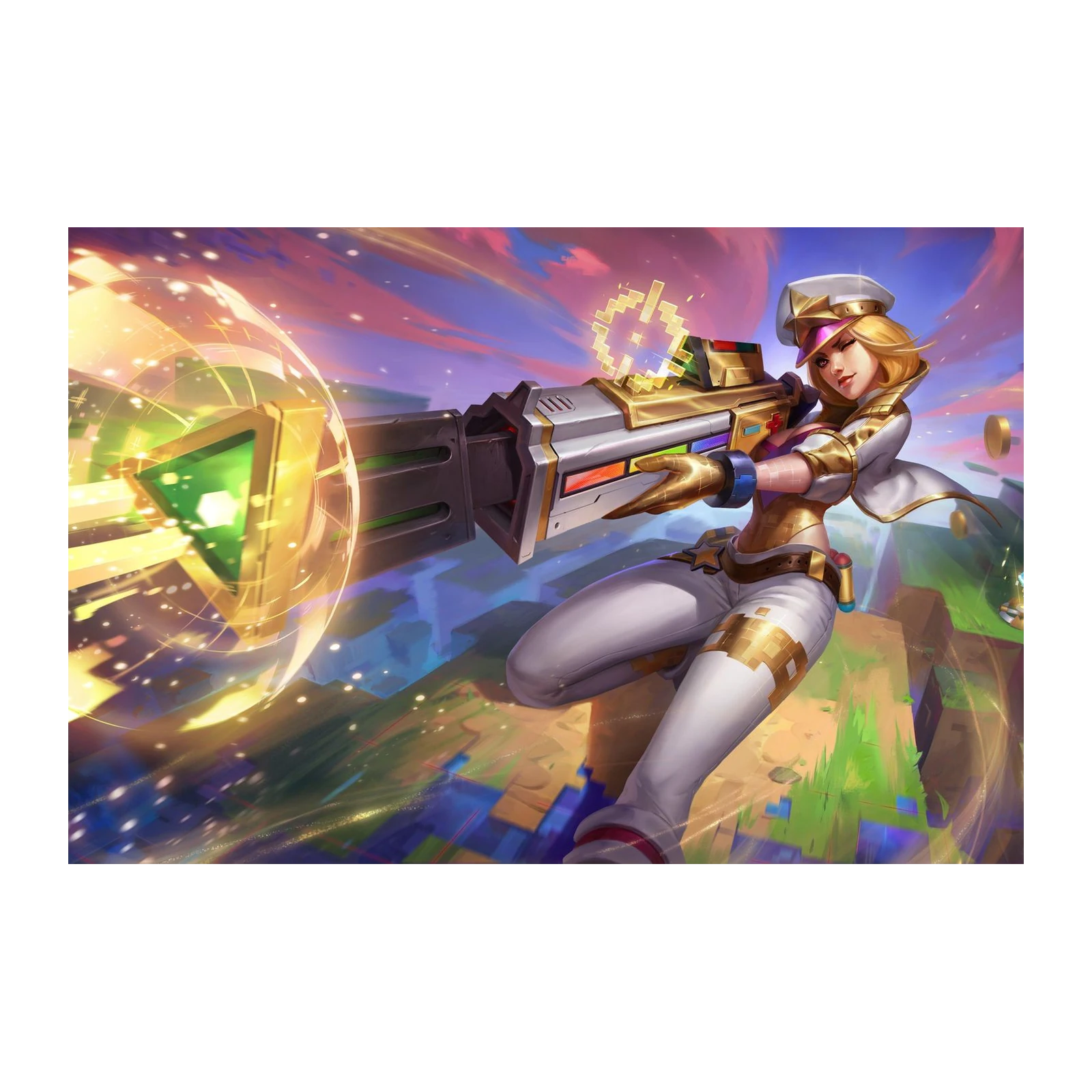 Gaming Goddess Futuristic Art Wall Art