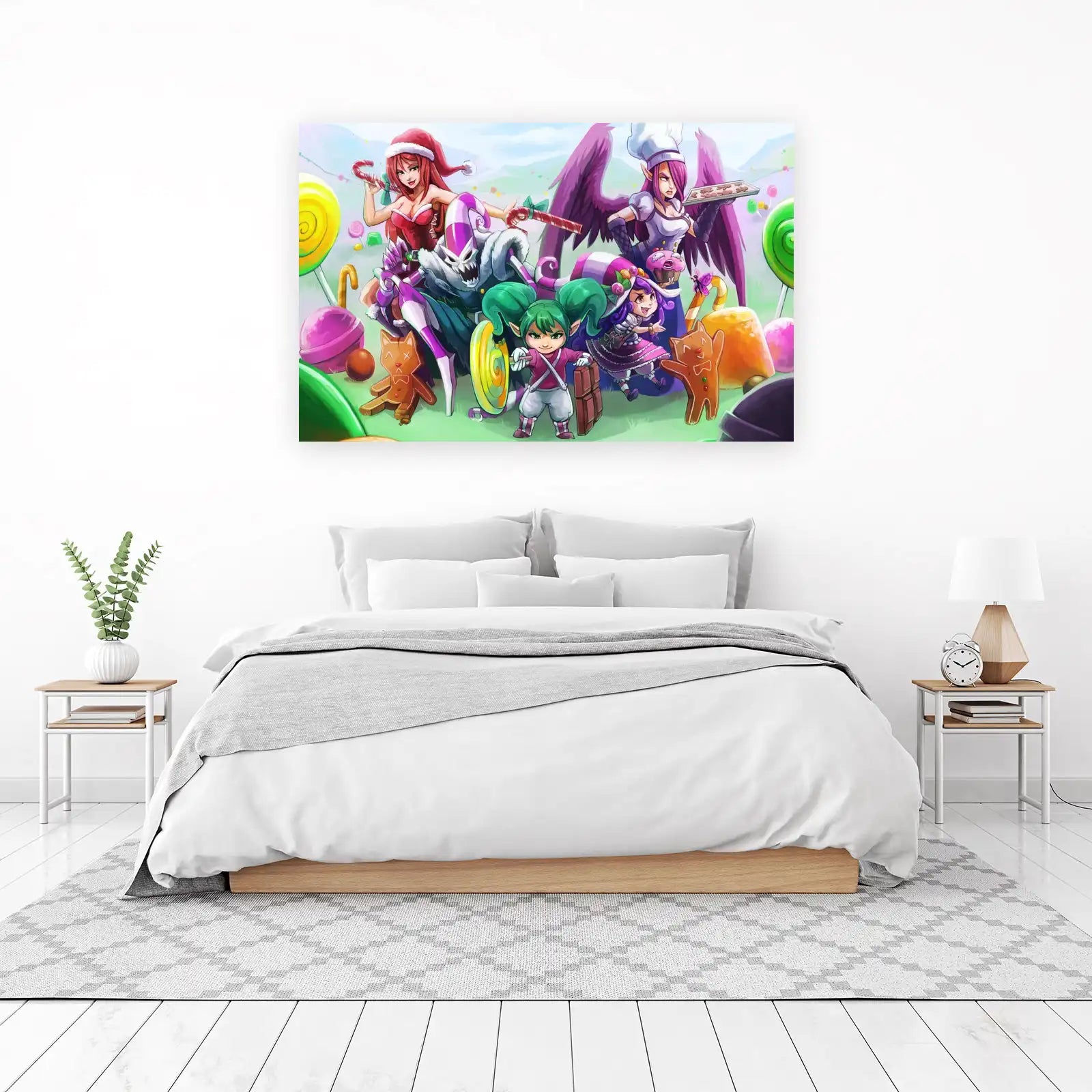 Whimsical Candy Land Anime Wall Art