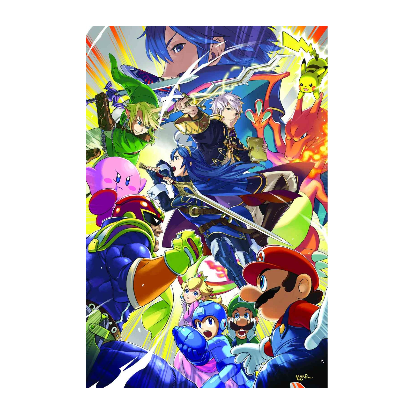 Epic Gaming Heroes Collage Wall Art