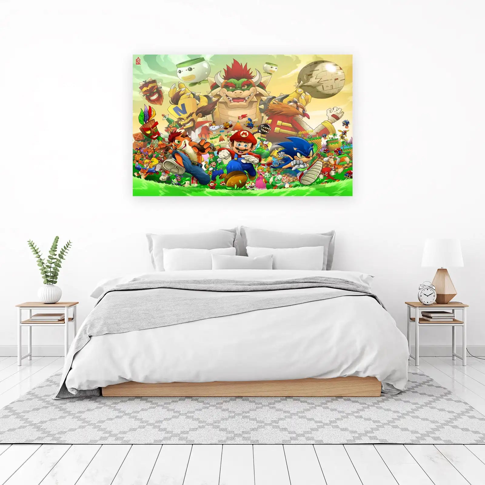 Epic Gaming Mashup: Mario & Sonic Wall Art
