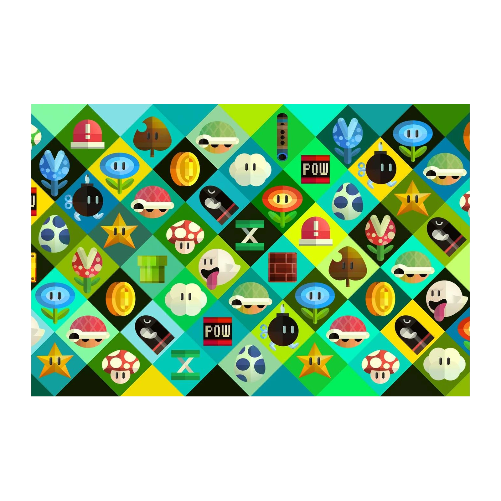 Retro Game Icons Wall Art - Nostalgic Wall Art